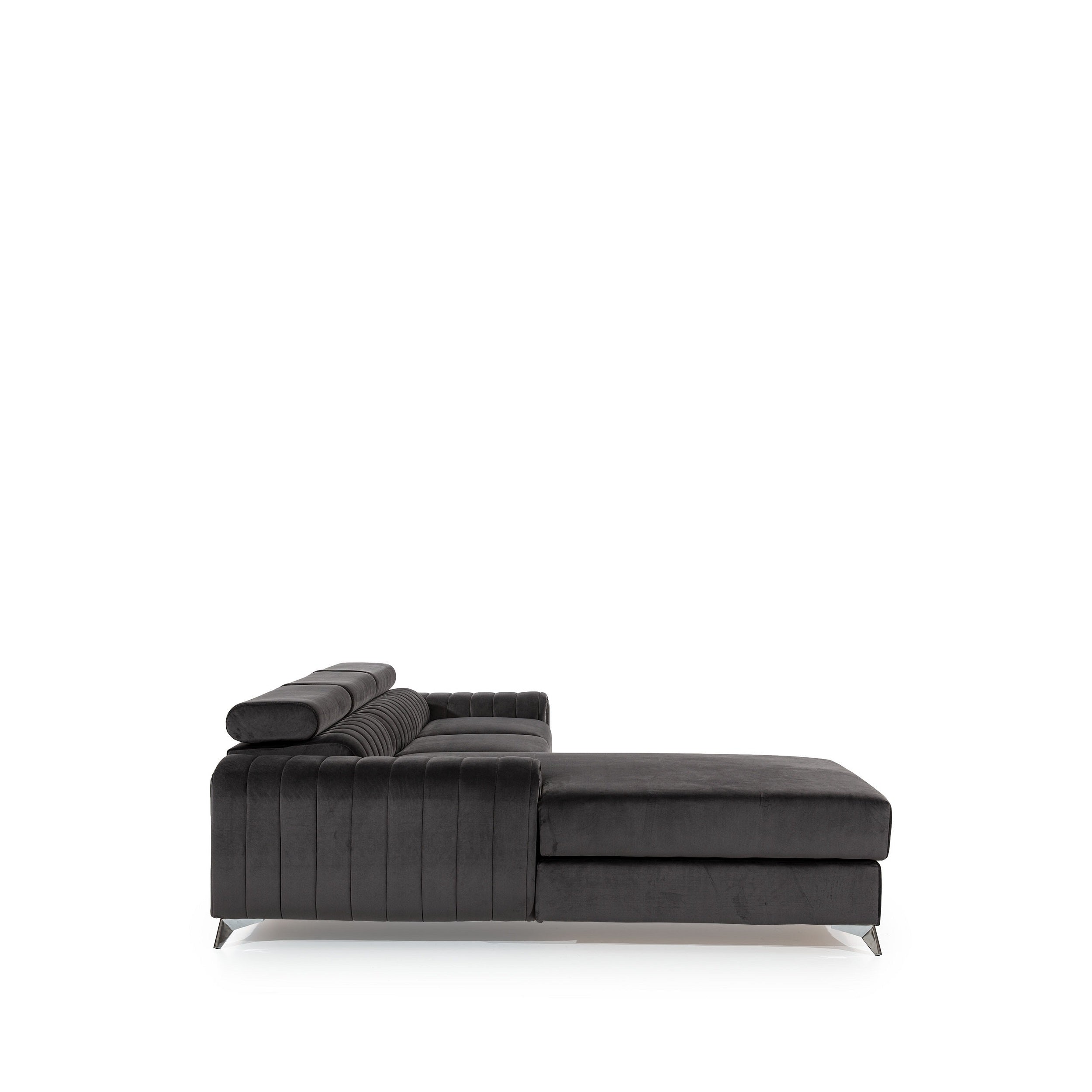 Coltar Extensibil Greyston cu Lada de Depozitare, Sezlong pe Stanga, Tetiere Reglabile, l275xA205xH69-98 cm (12)