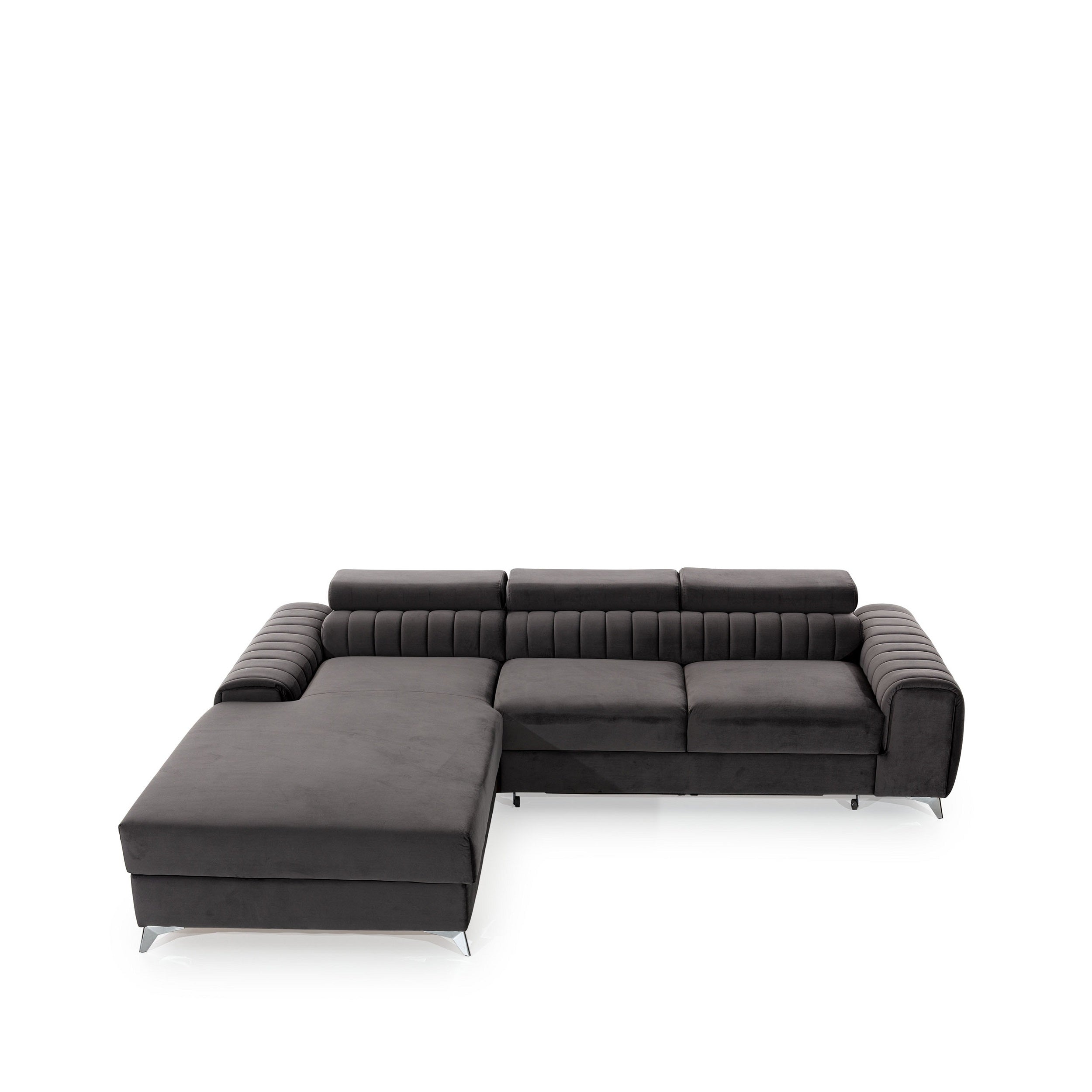 Coltar Extensibil Greyston cu Lada de Depozitare, Sezlong pe Stanga, Tetiere Reglabile, l275xA205xH69-98 cm (9)