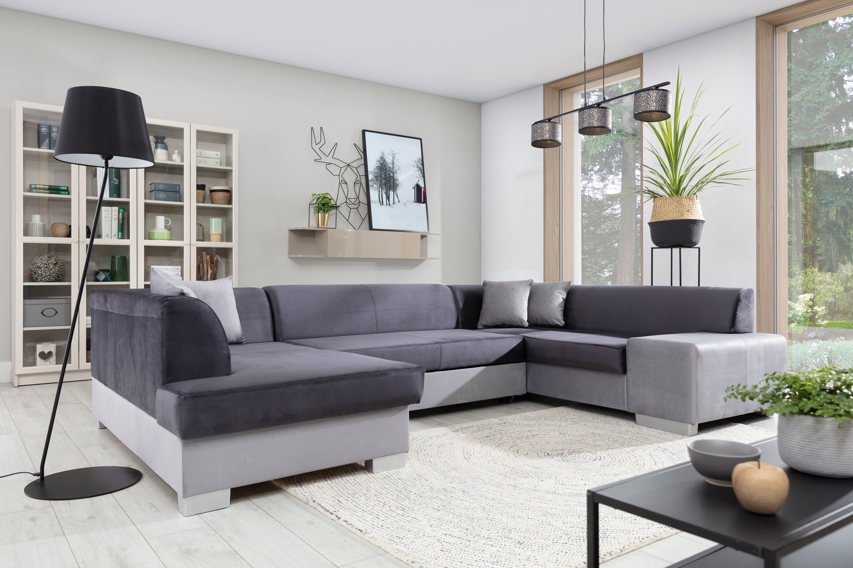 Coltar Extensibil Havasi cu Lada de Depozitare, Sezlong pe Stanga, Perne Incluse, l320xA207xH73 cm (1)