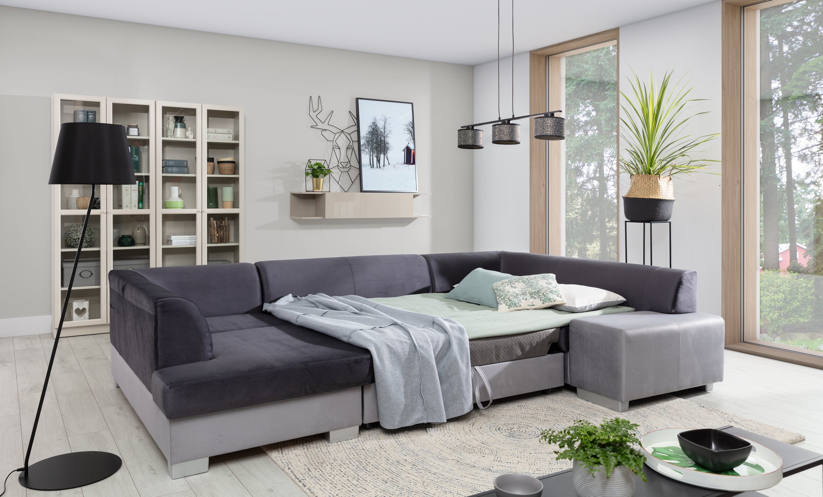 Coltar Extensibil Havasi cu Lada de Depozitare, Sezlong pe Stanga, Perne Incluse, l320xA207xH73 cm (3)