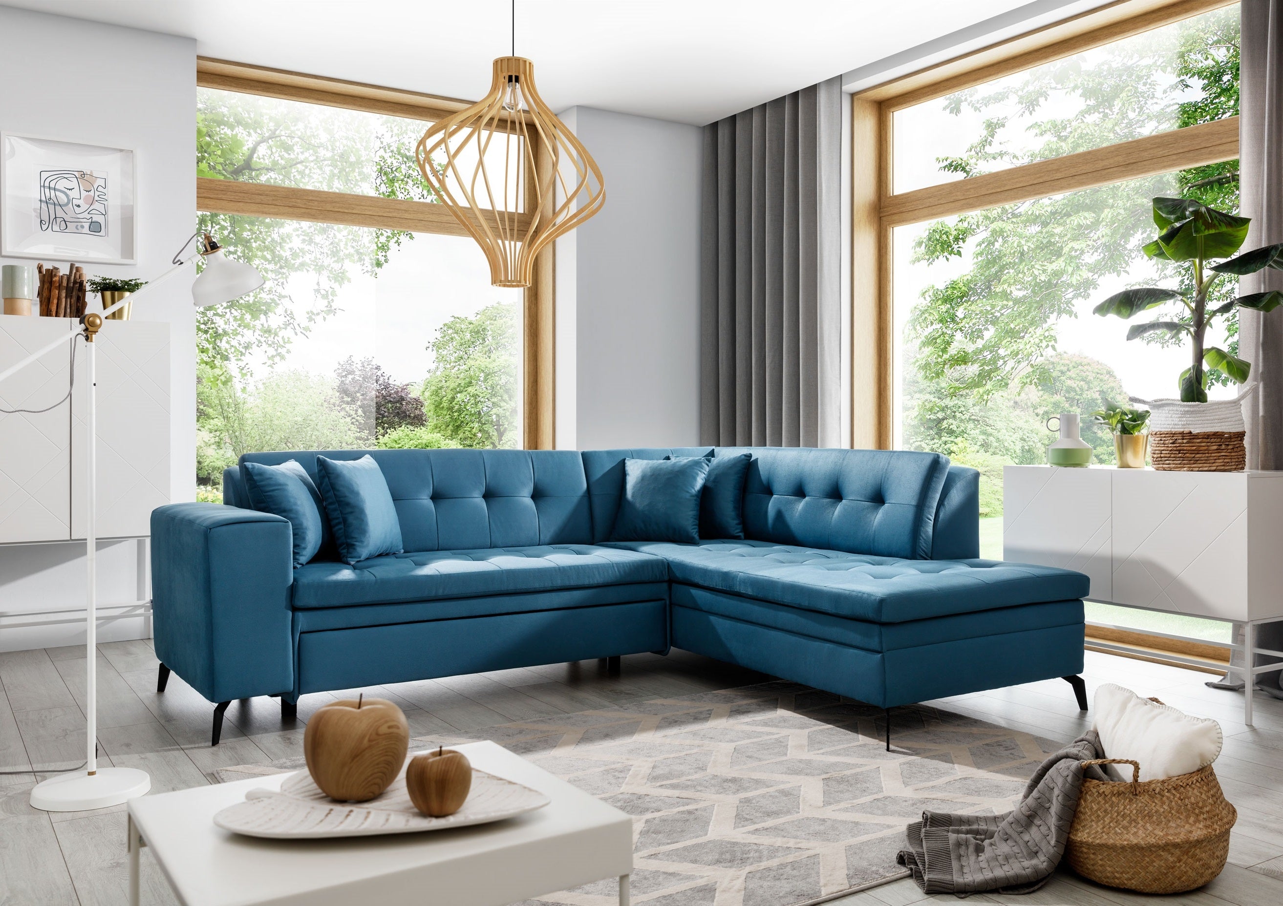 Coltar Extensibil Lanventis cu Sezlong pe Dreapta, Perne Incluse, l260xA210xH93 cm (2)