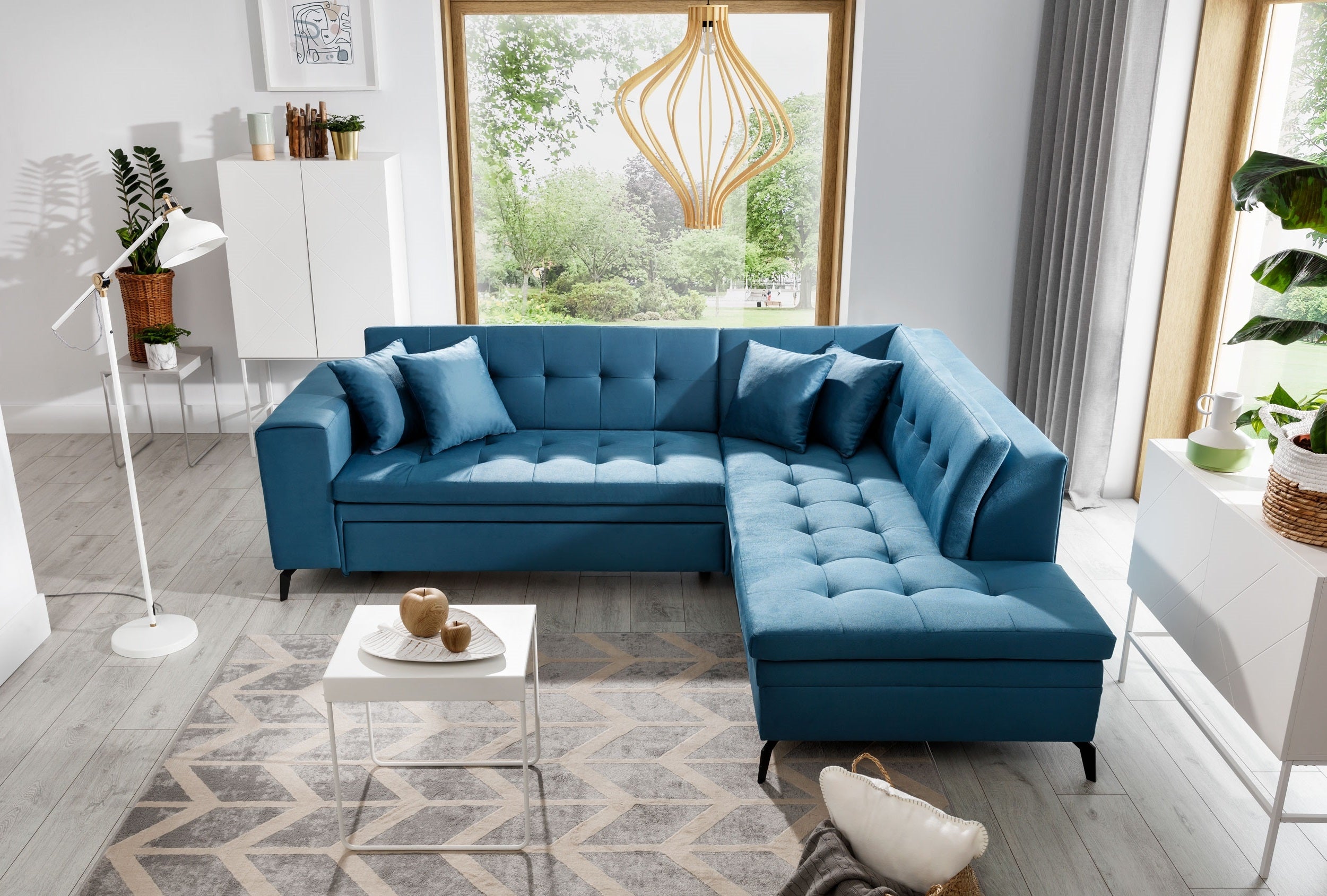 Coltar Extensibil Lanventis cu Sezlong pe Dreapta, Perne Incluse, l260xA210xH93 cm (1)