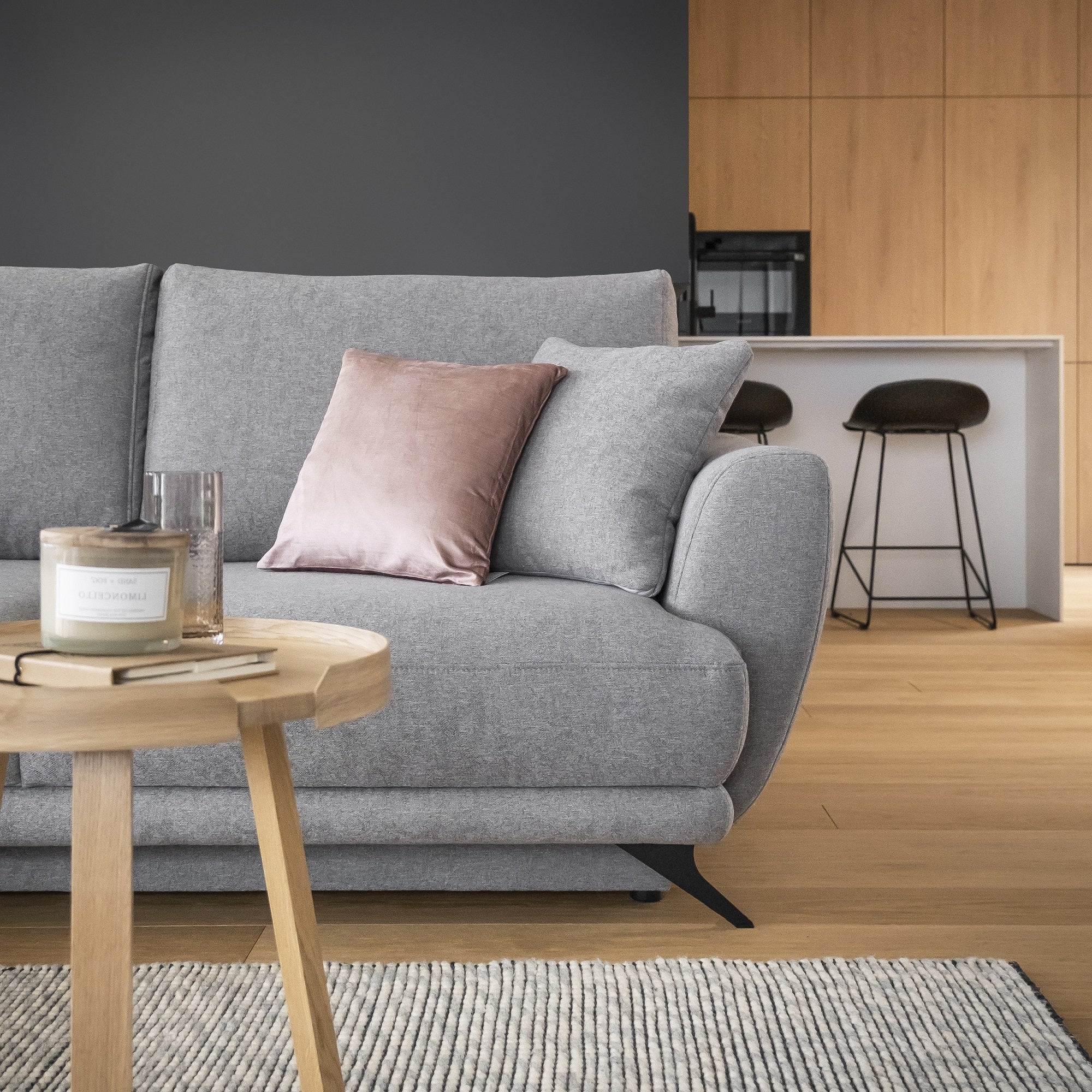 Coltar Extensibil Lara cu Lada de Depozitare, Sezlong pe Stanga, Perne Incluse, l280xA191xH90 cm (4)