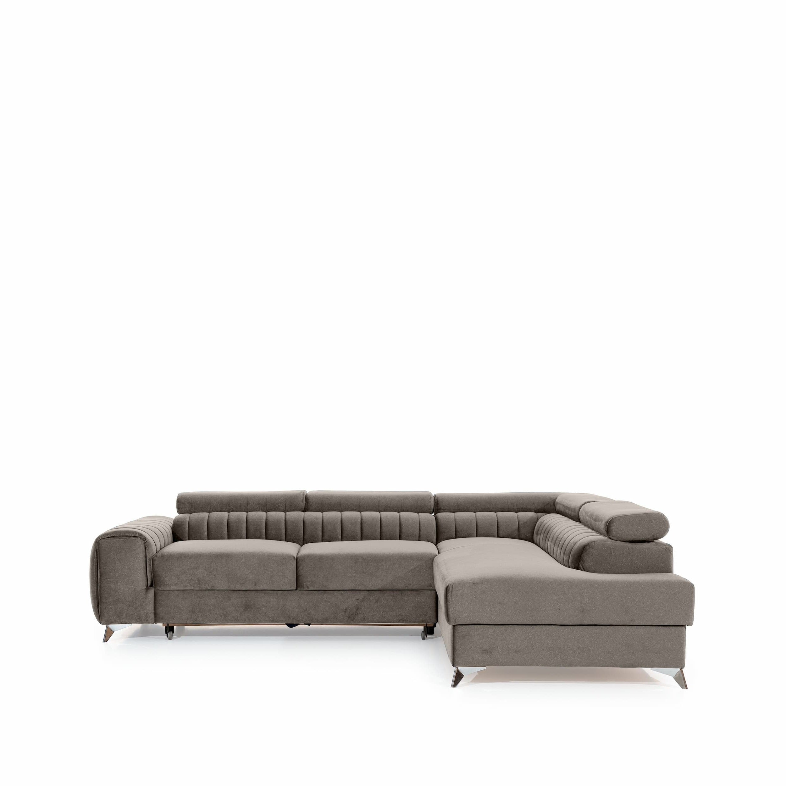 Coltar Extensibil Laurette cu Lada de Depozitare, Sezlong pe Dreapta, Tetiere Reglabile, l275xA205xH69-98 cm-Paros 02 (2)