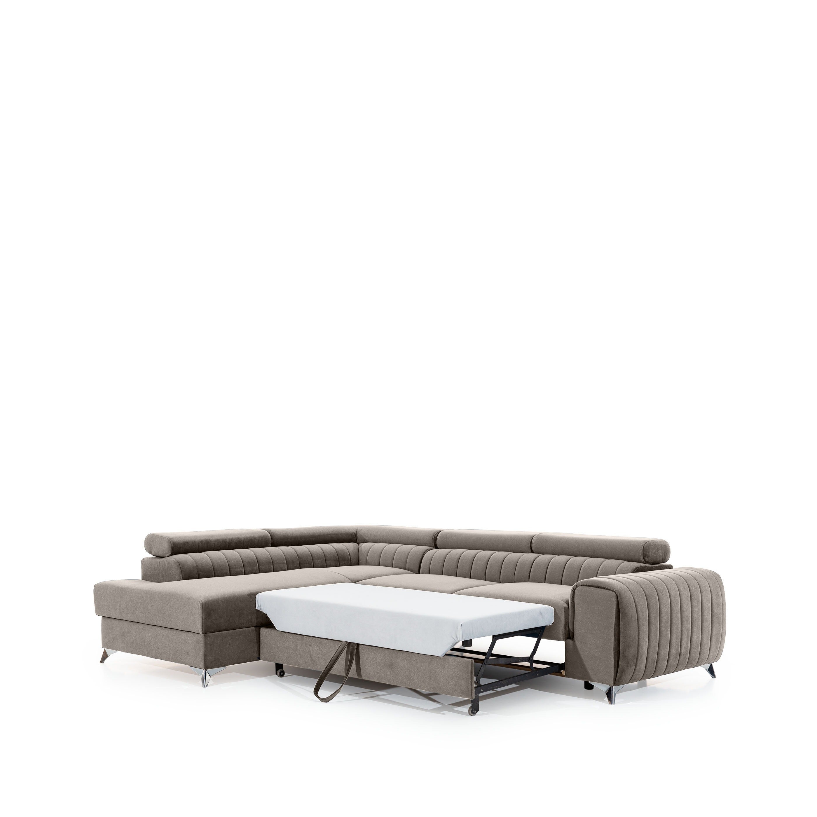 Coltar Extensibil Laurette cu Lada de Depozitare, Sezlong pe Stanga, Tetiere Reglabile, l275xA205xH69-98 cm-Paros02 (4)