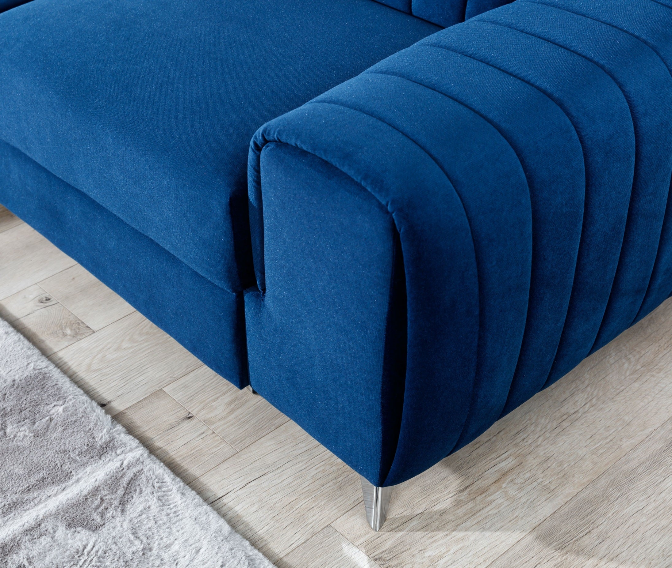 Coltar Extensibil Laurette cu Lada de Depozitare, Sezlong pe Stanga, Tetiere Reglabile, l275xA205xH69-98 cm (7)