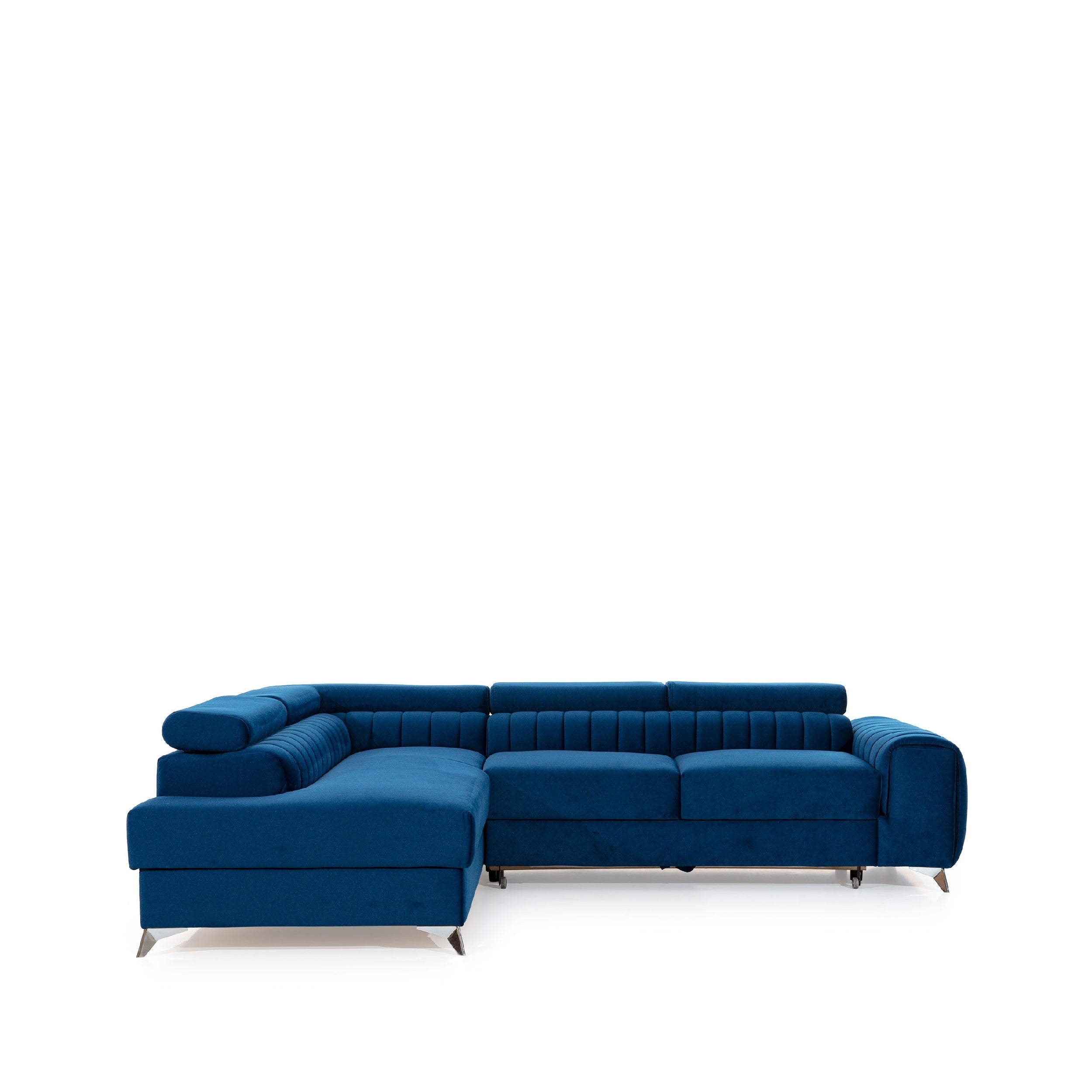 Coltar Extensibil Laurette cu Lada de Depozitare, Sezlong pe Stanga, Tetiere Reglabile, l275xA205xH69-98 cm (9)