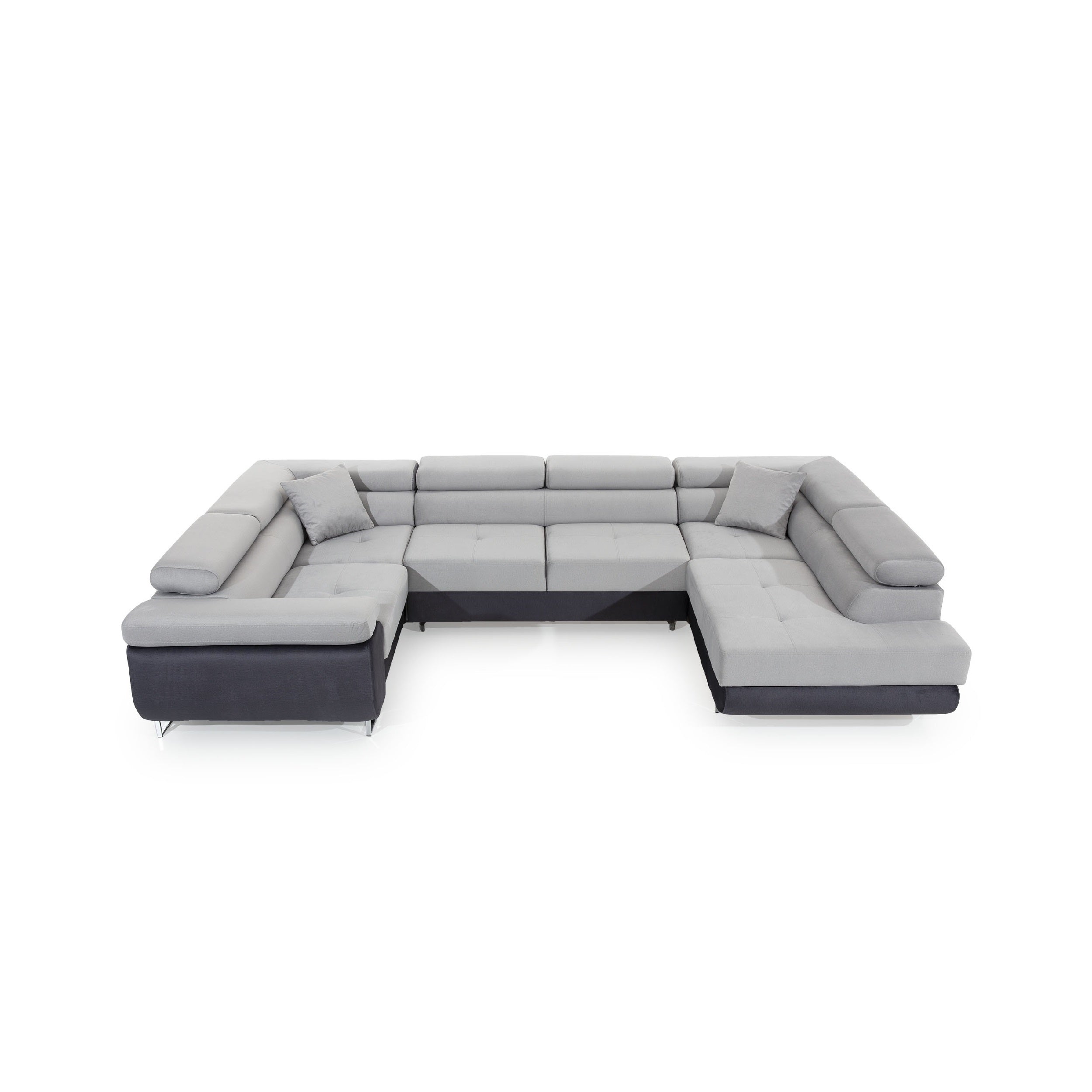 Coltar Extensibil Lettan cu Lada de Depozitare, Sezlong pe Dreapta, Tetiere Reglabile, Perne Incluse, l340xA202xH70-90 cm (7)