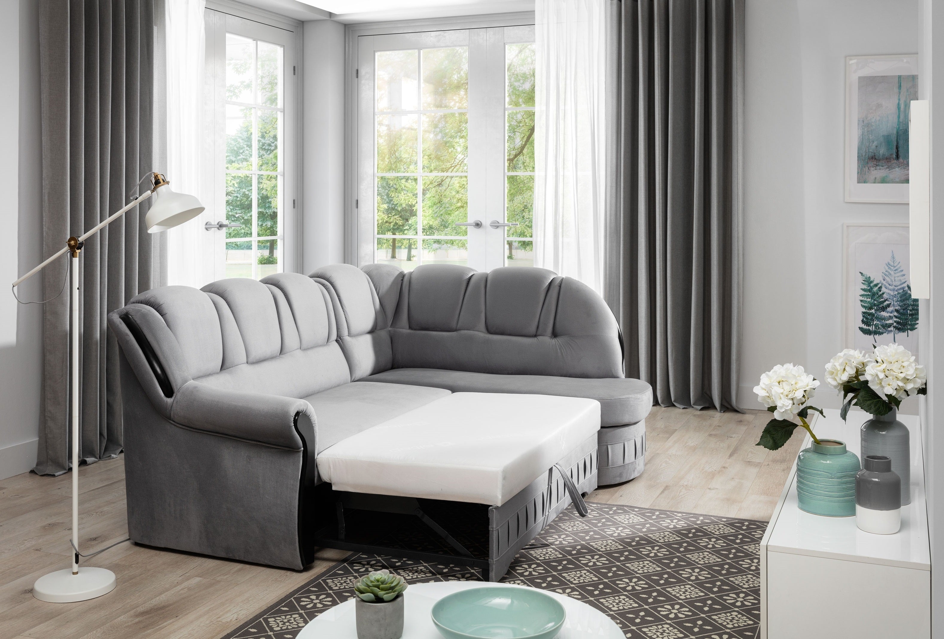 Coltar Extensibil Lordes cu Lada de Depozitare, Sezlong pe Dreapta, l243xA180xH105 cm (3)