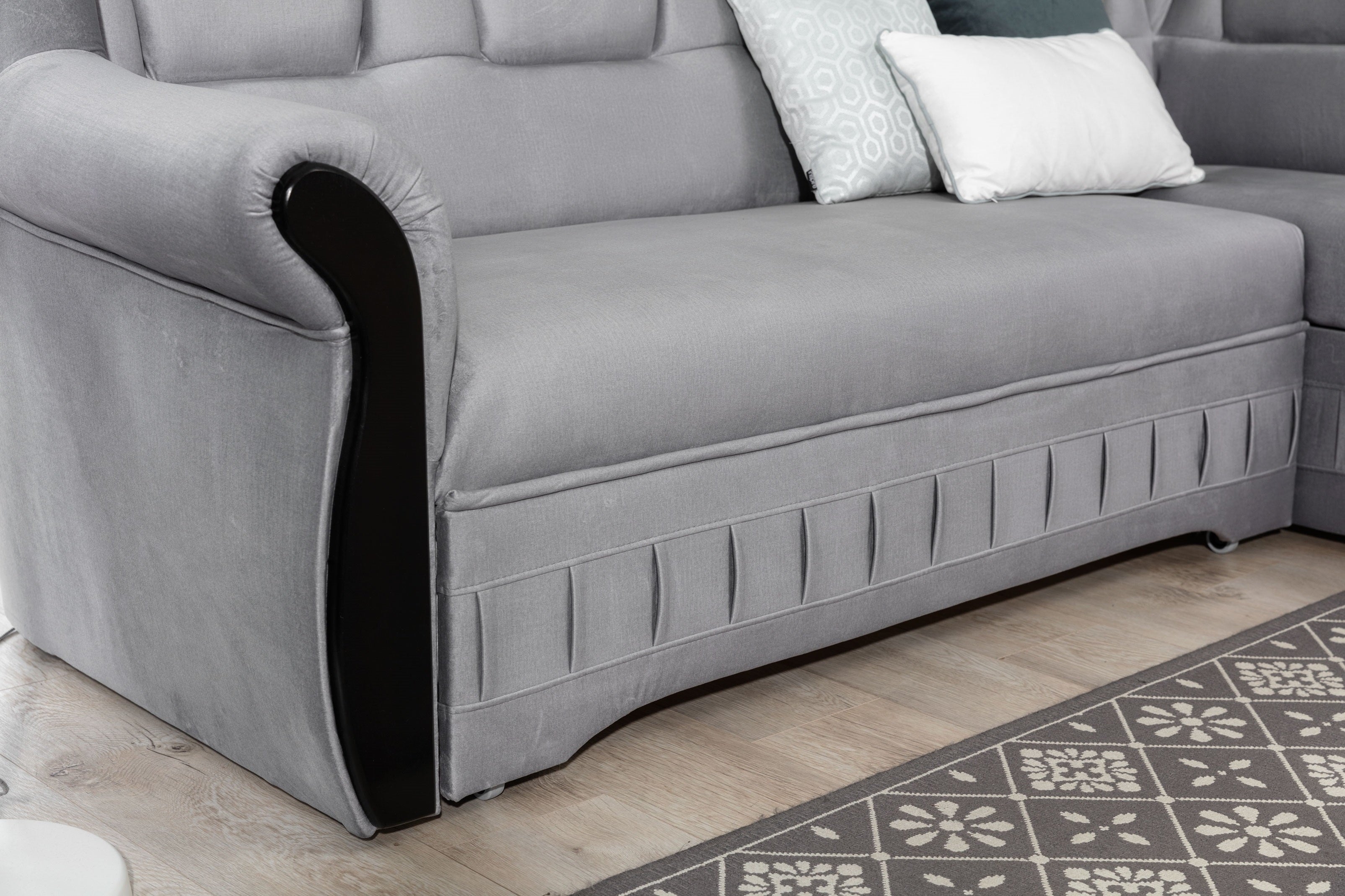 Coltar Extensibil Lordes cu Lada de Depozitare, Sezlong pe Dreapta, l243xA180xH105 cm (4)