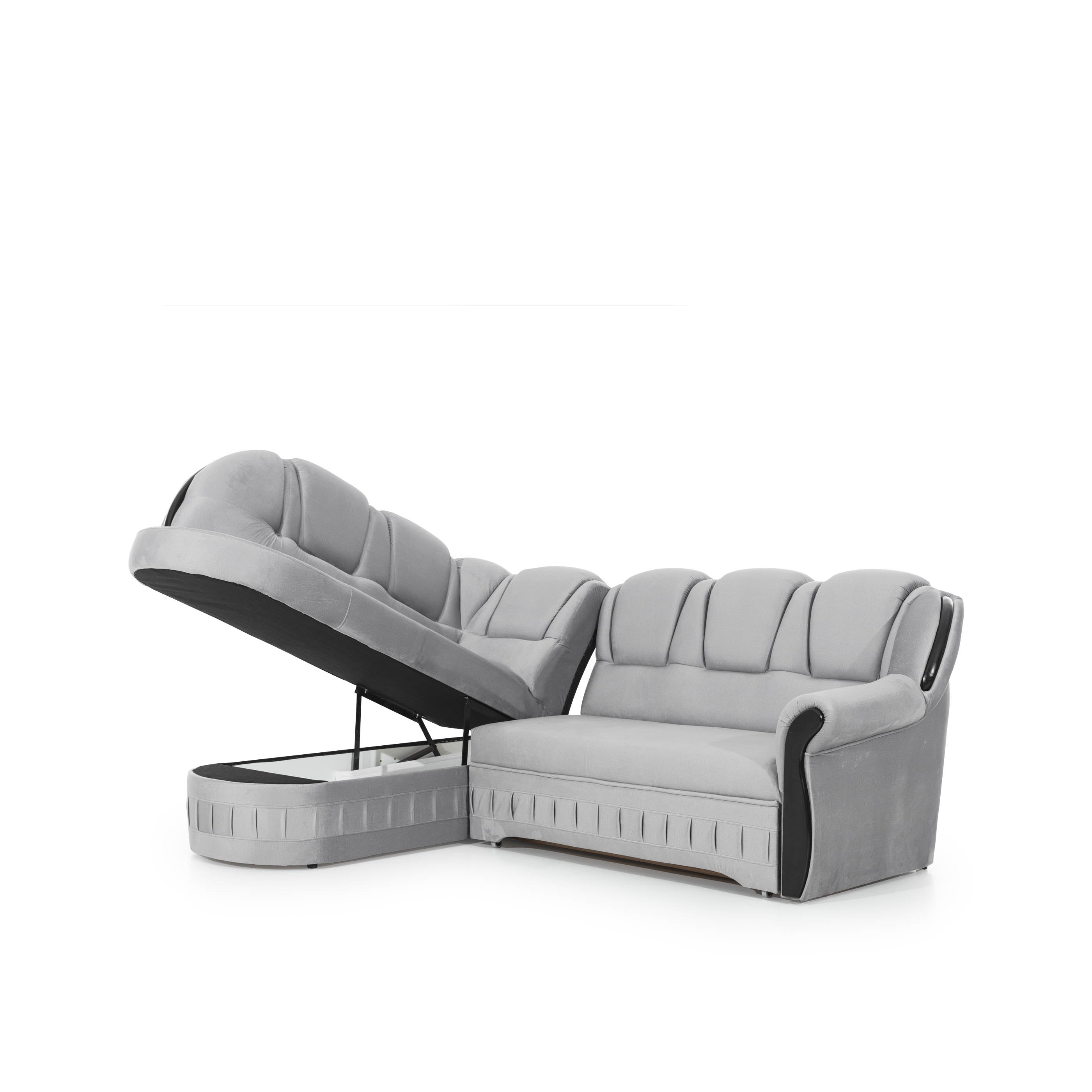 Coltar Extensibil Lordes cu Lada de Depozitare, Sezlong pe Stanga, l243xA180xH105 cm (9)