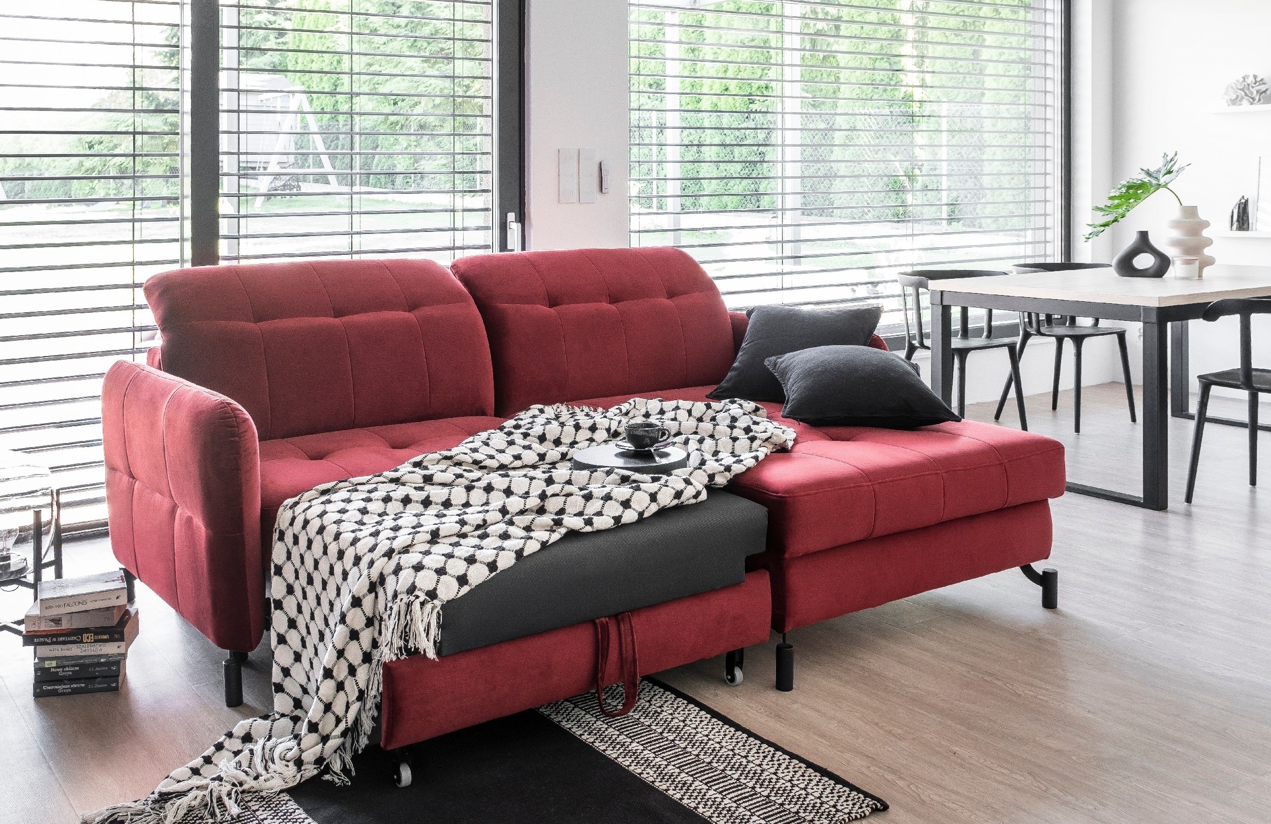 Coltar Extensibil Lorelai cu Lada de Depozitare, Sezlong pe Dreapta, Tetiere Reglabile, l225xA160xH80-105 cm (4)