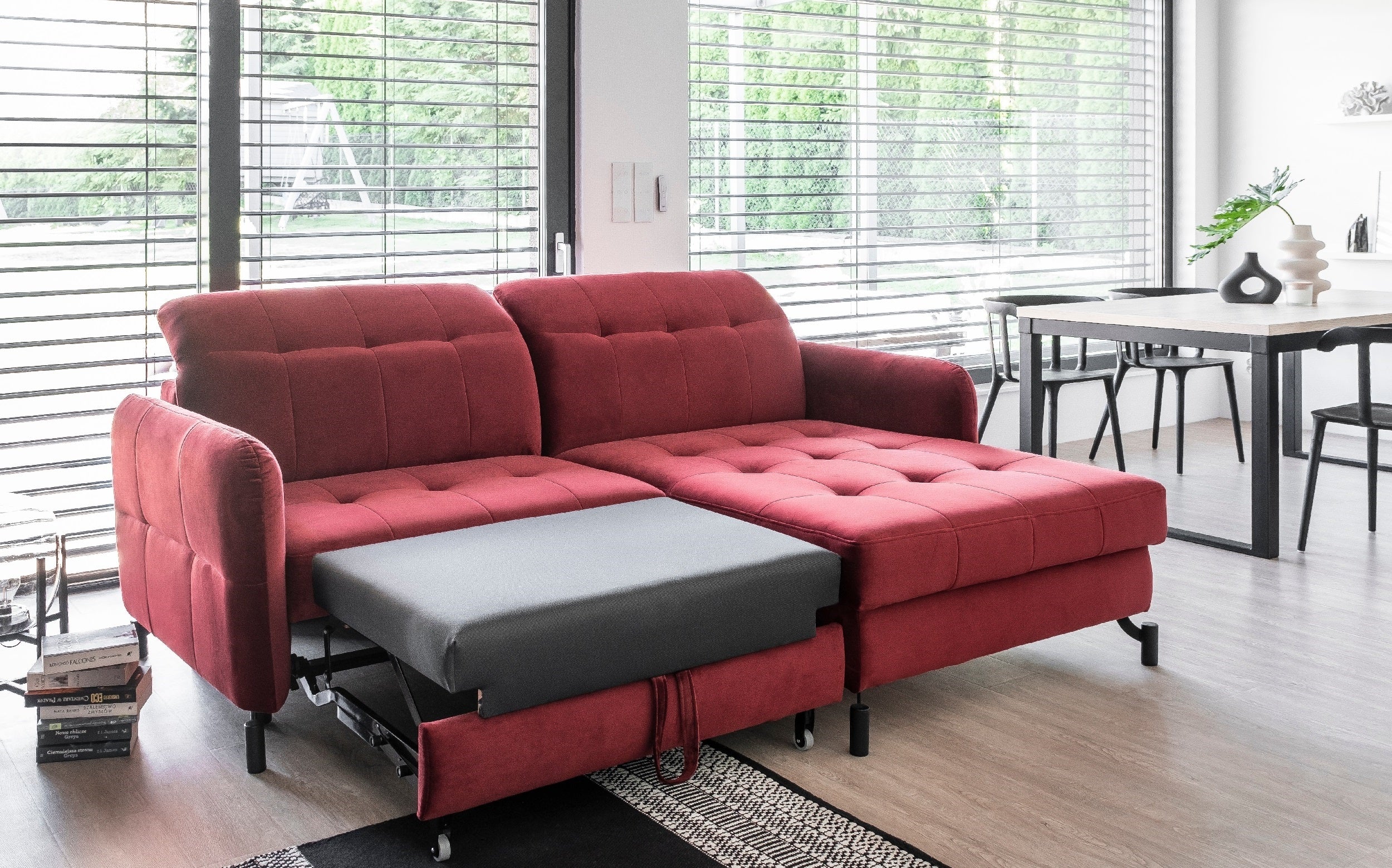 Coltar Extensibil Lorelai cu Lada de Depozitare, Sezlong pe Dreapta, Tetiere Reglabile, l225xA160xH80-105 cm (3)