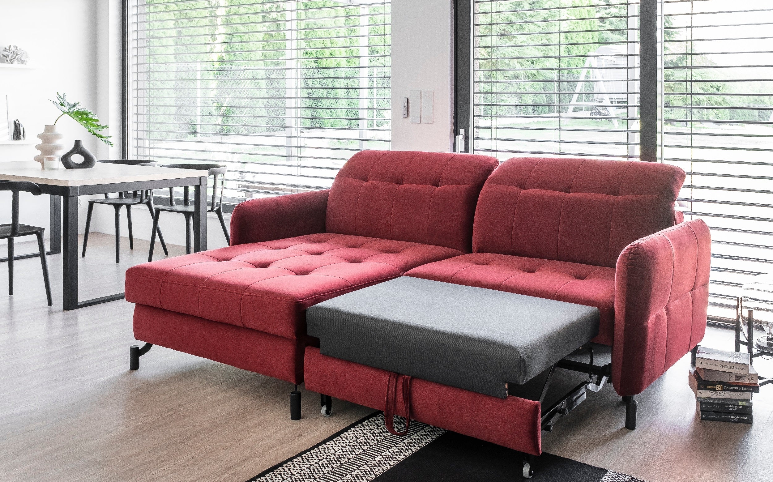 Coltar Extensibil Lorelai cu Lada de Depozitare, Sezlong pe Stanga, Tetiere Reglabile, l225xA160xH80-105 cm (3)