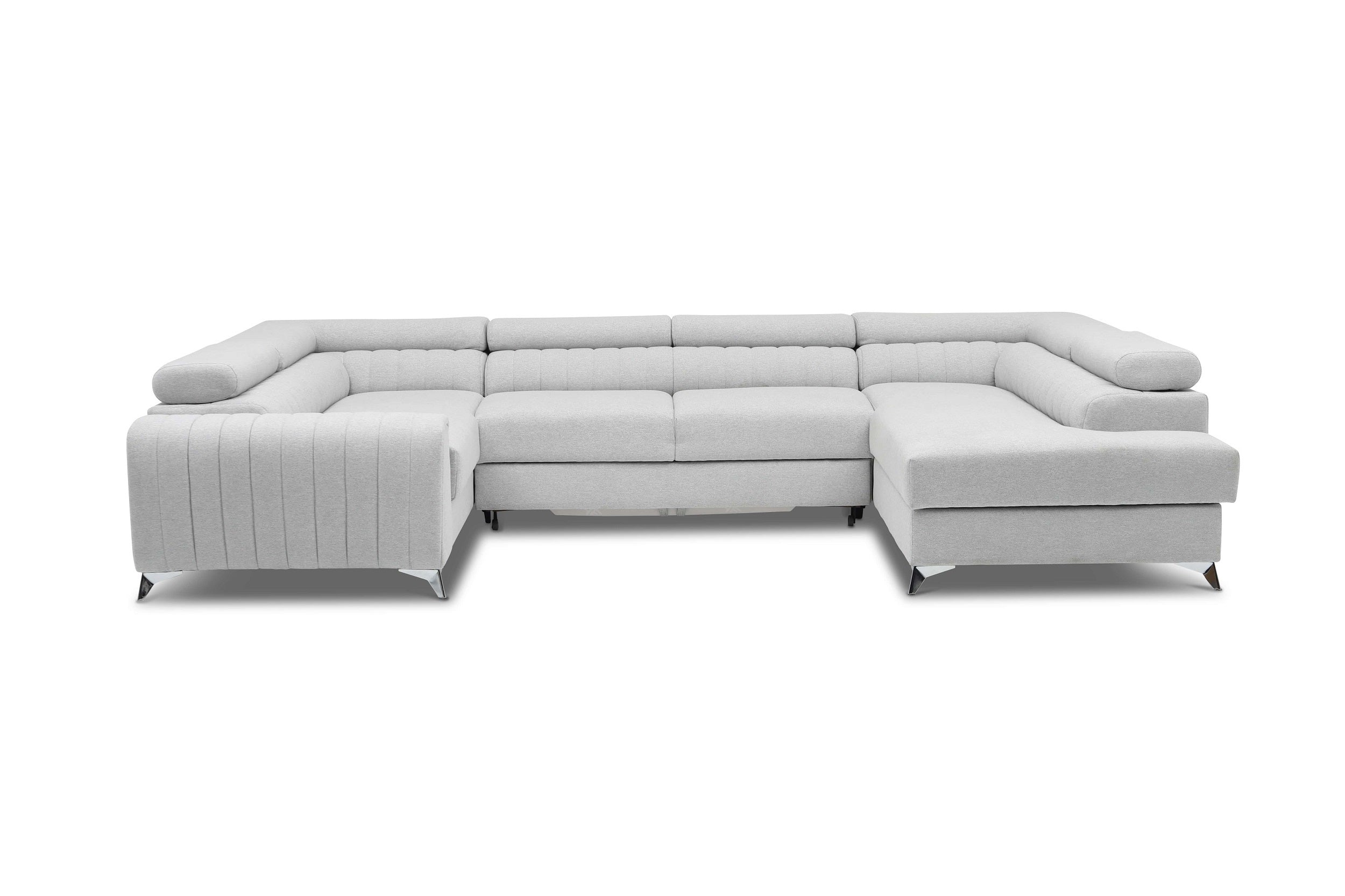 Coltar Extensibil Louisette cu Lada de Depozitare, Sezlong pe Dreapta, Tetiere Reglabile, l340xA202xH72-92 cm (7)