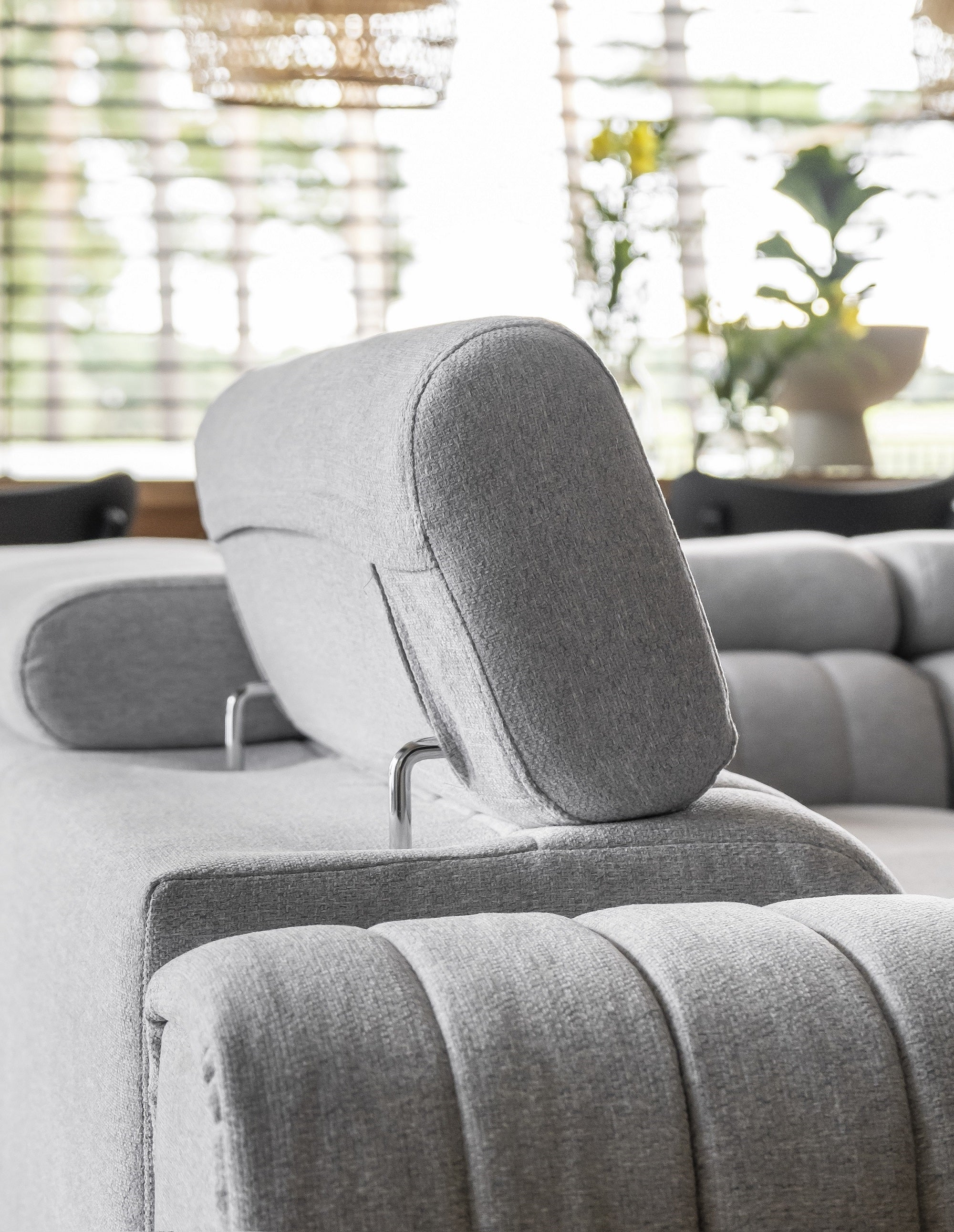 Coltar Extensibil Louisette cu Lada de Depozitare, Sezlong pe Dreapta, Tetiere Reglabile, l340xA202xH72-92 cm (4)