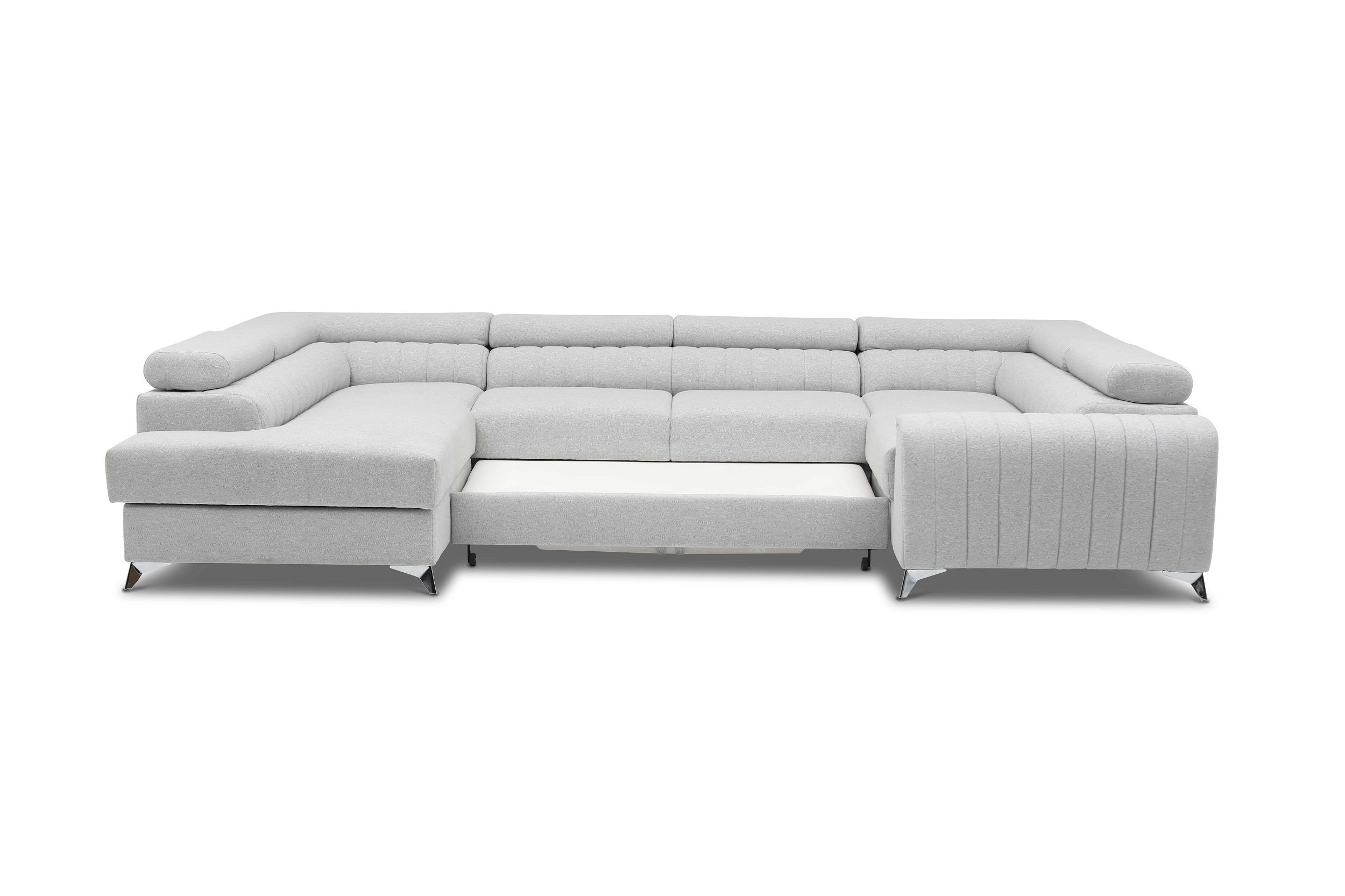 Coltar Extensibil Louisette cu Lada de Depozitare, Sezlong pe Stanga, Tetiere Reglabile, l340xA202xH72-92 cm-Velvetmat04 (3)