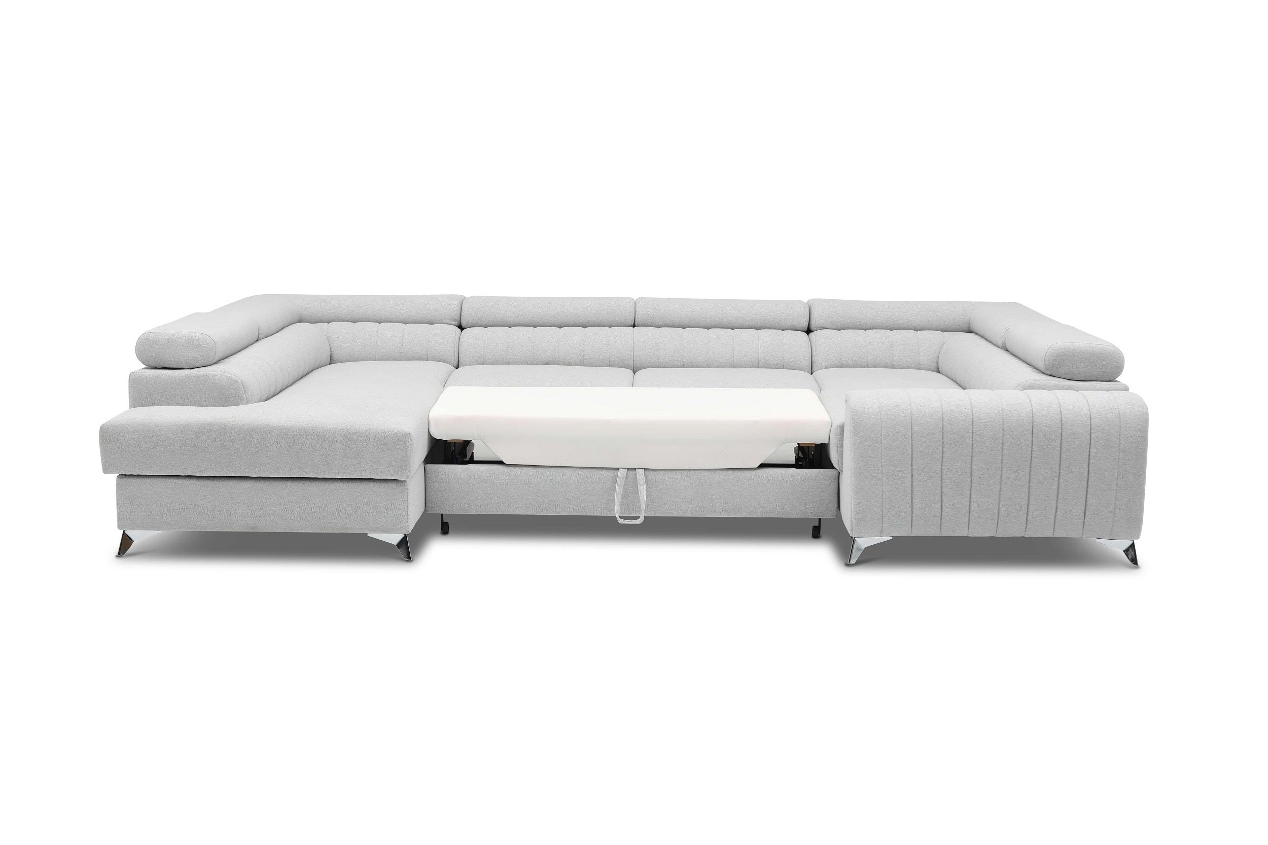 Coltar Extensibil Louisette cu Lada de Depozitare, Sezlong pe Stanga, Tetiere Reglabile, l340xA202xH72-92 cm-Velvetmat04 (4)