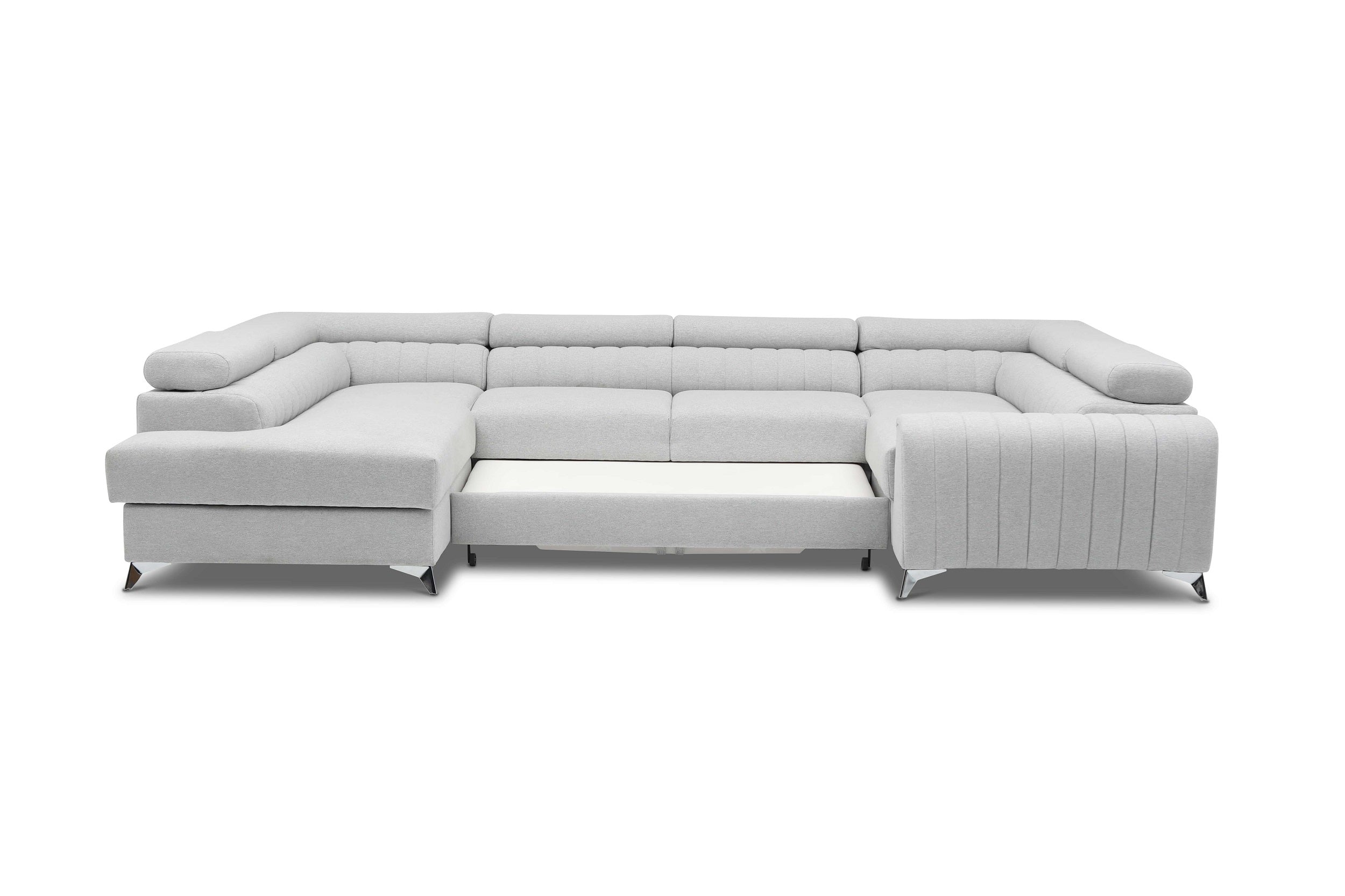 Coltar Extensibil Louisette cu Lada de Depozitare, Sezlong pe Stanga, Tetiere Reglabile, l340xA202xH72-92 cm (9)