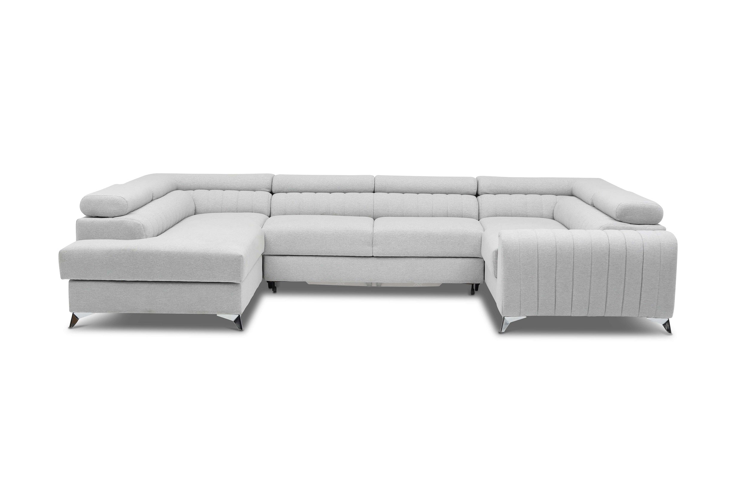 Coltar Extensibil Louisette cu Lada de Depozitare, Sezlong pe Stanga, Tetiere Reglabile, l340xA202xH72-92 cm (8)