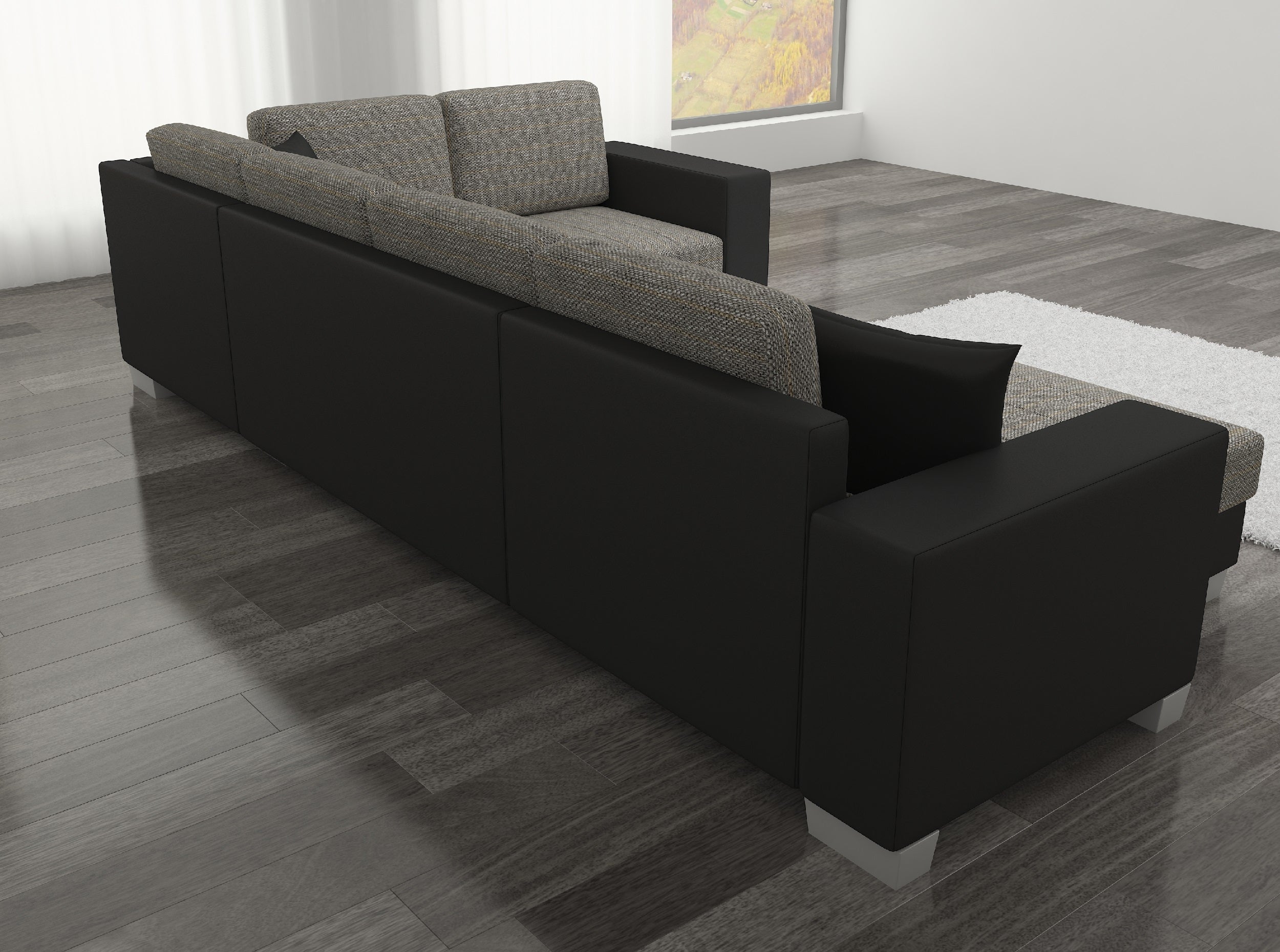 Coltar Extensibil Marcos cu Lada de Depozitare, Sezlong pe Stanga, Perne Incluse, l312xA210xH92 cm (2)