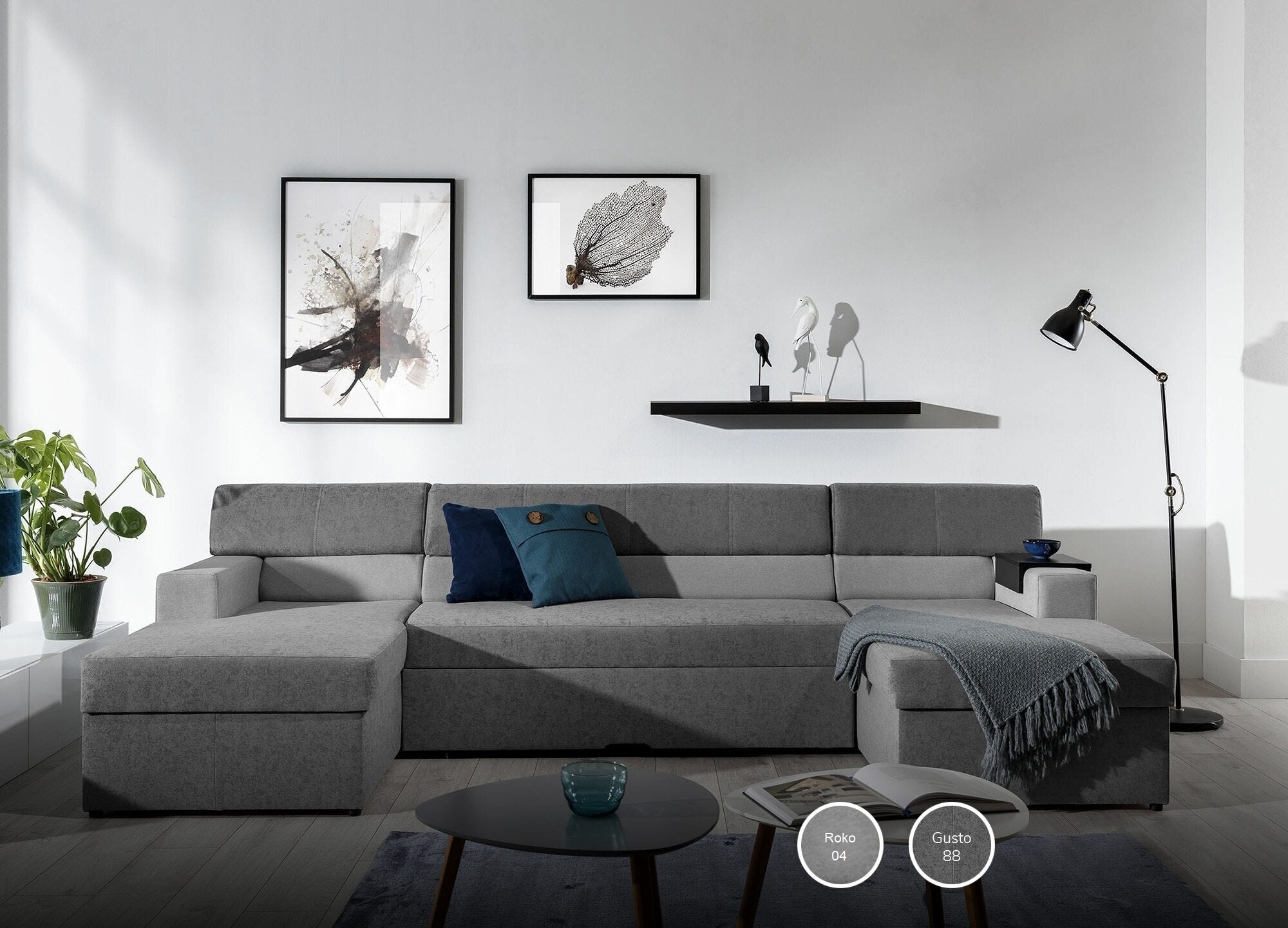 Coltar Extensibil Marcus Gri cu Lada de Depozitare, Sezlong pe Stanga, l314xA158xH86 cm (9)