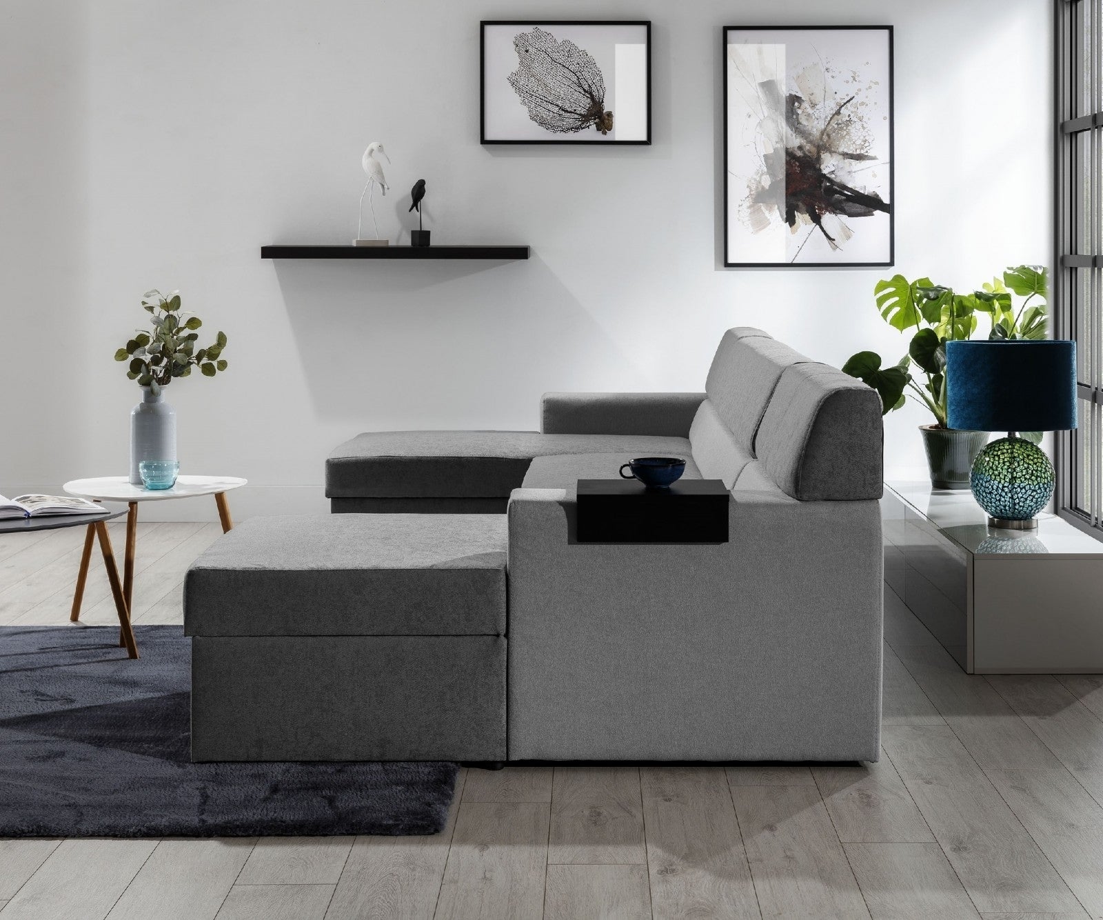 Coltar Extensibil Marcus Gri cu Lada de Depozitare, Sezlong pe Stanga, l314xA158xH86 cm (6)