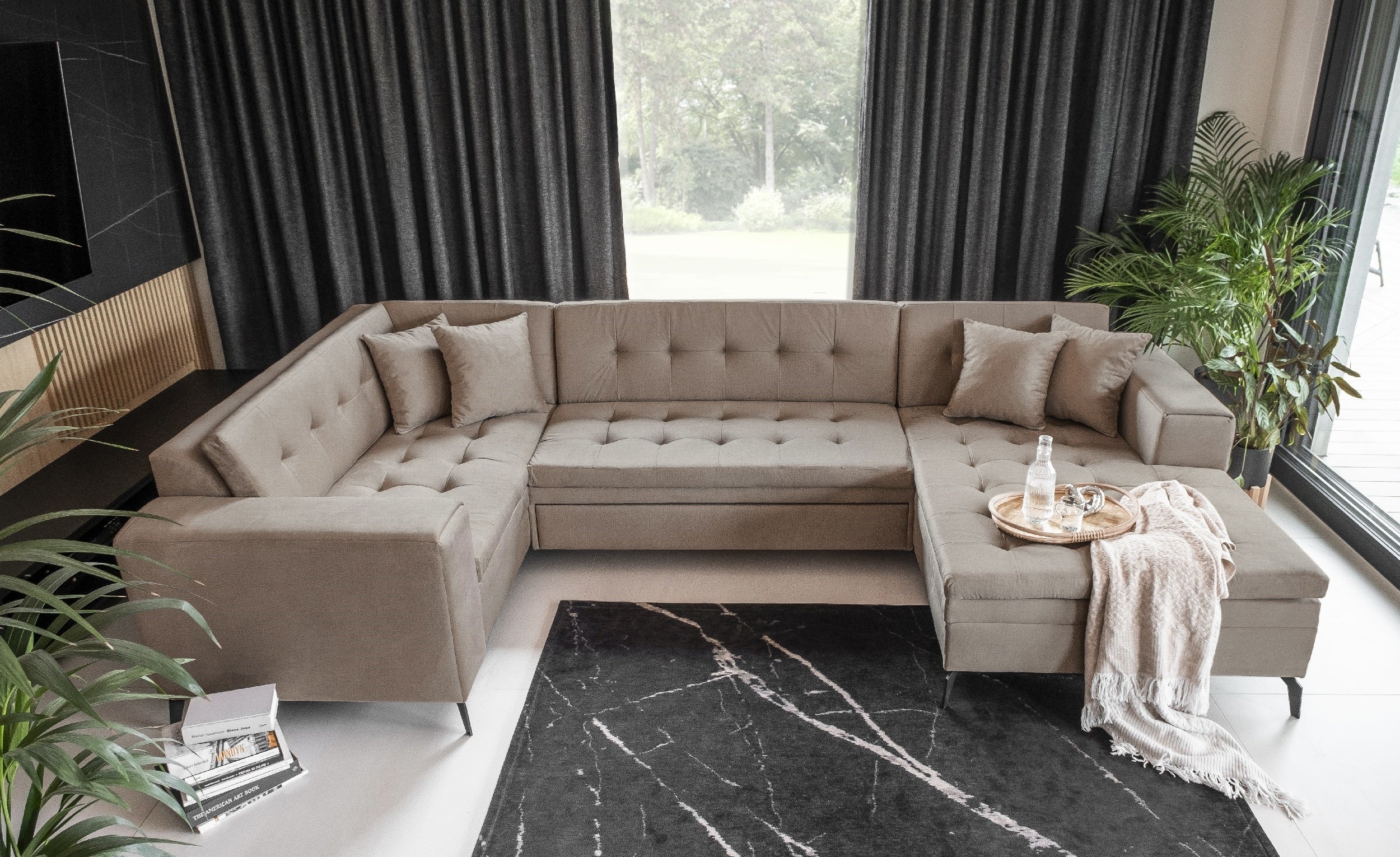 Coltar Extensibil Monty cu Sezlong pe Dreapta, l340xA180xH93 cm (1)