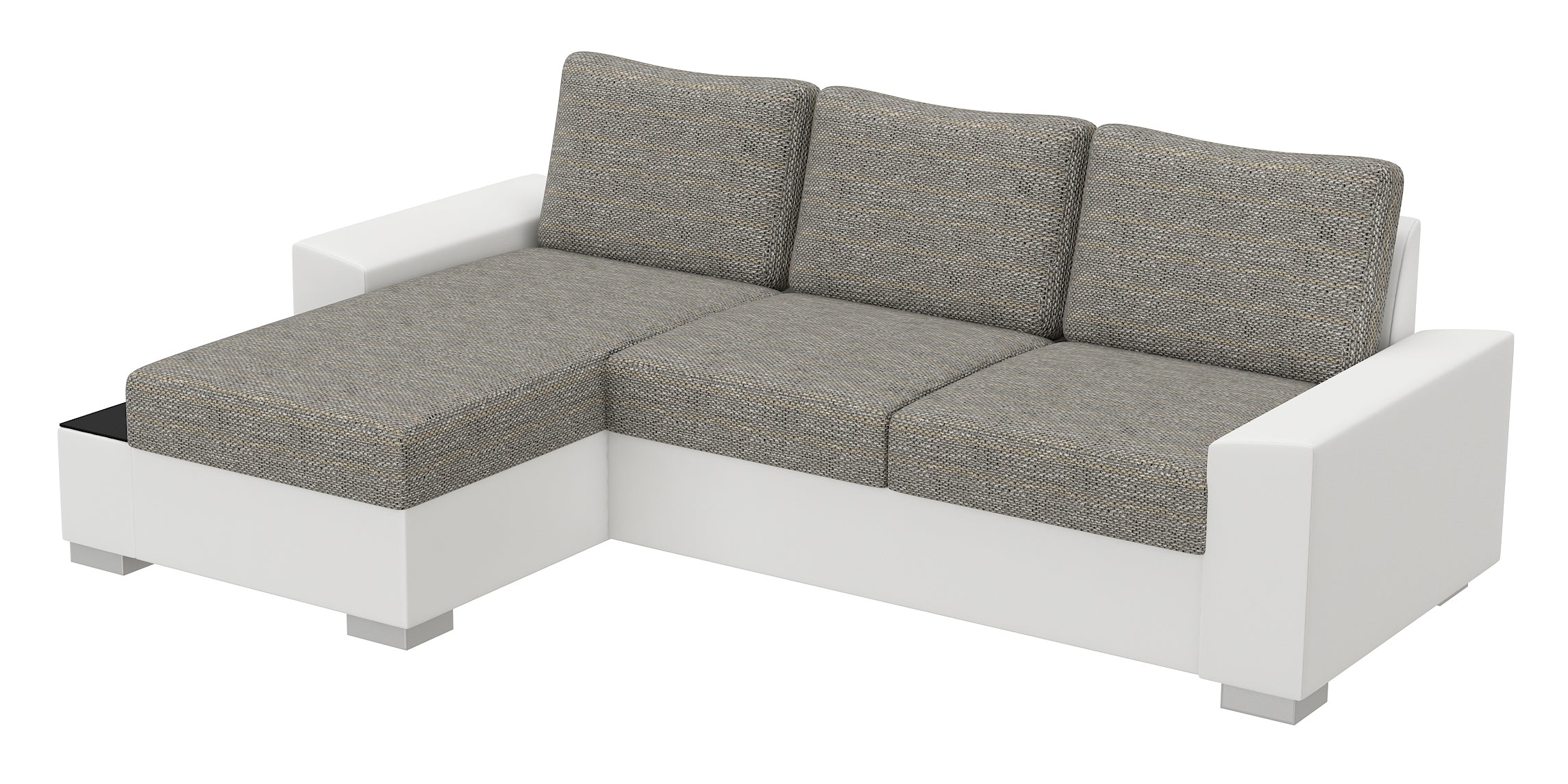 Coltar Extensibil Negroni cu Lada de Depozitare, Sezlong pe Stanga, l245xA160xH90 cm (4)