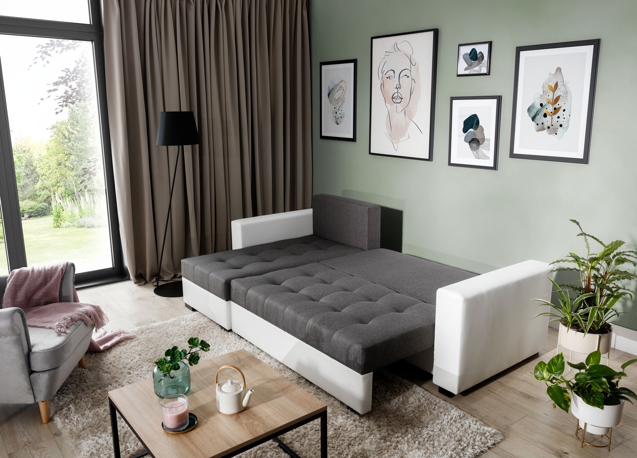 Coltar Extensibil Newage cu Lada de Depozitare, Sezlong Universal (pe Stanga sau pe Dreapta), l237xA150xH90 cm (5)