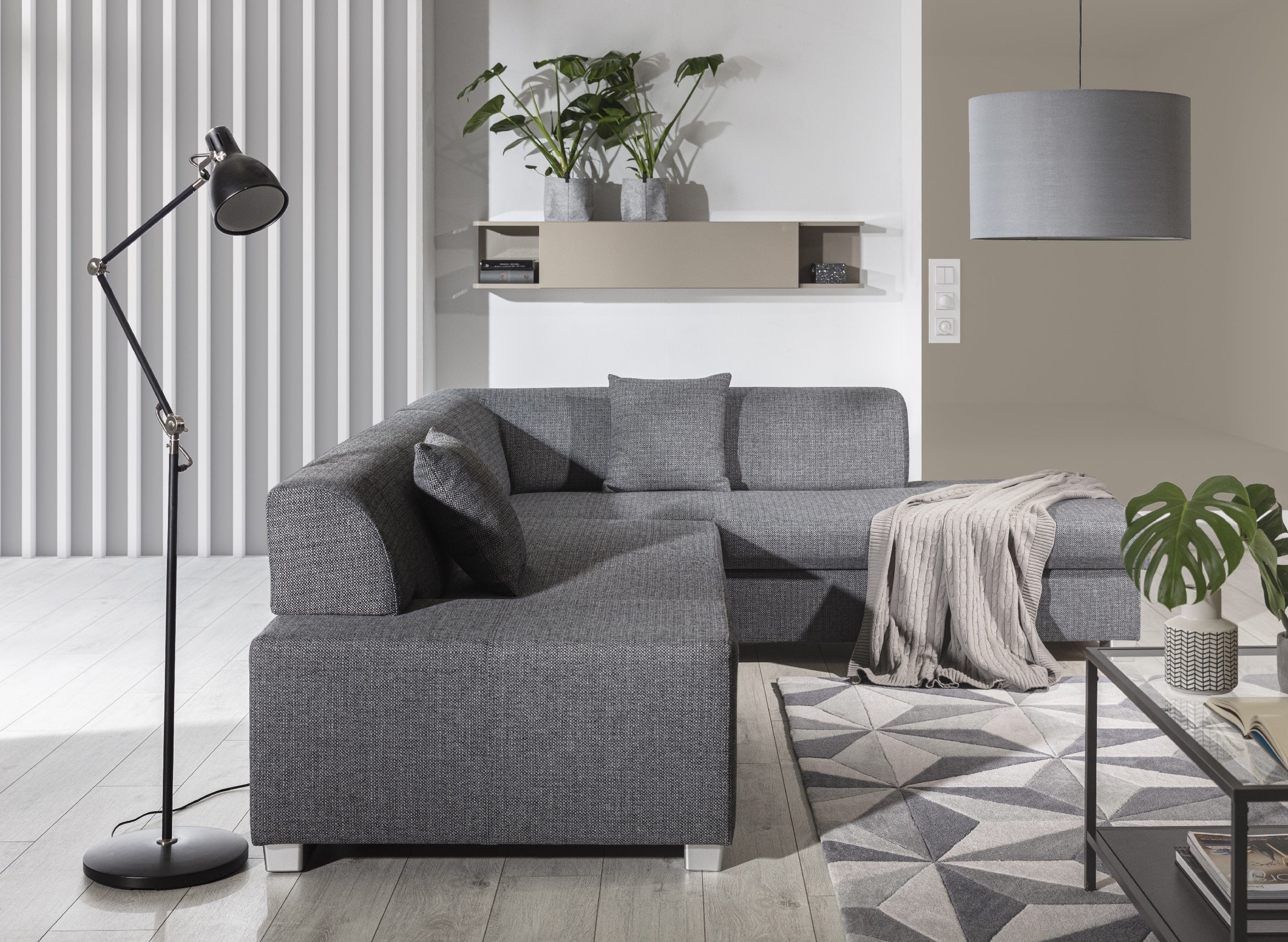 Coltar Extensibil Portgas cu Lada de Depozitare, Sezlong pe Dreapta, Perne Incluse, l278xA217xH74 cm (3)