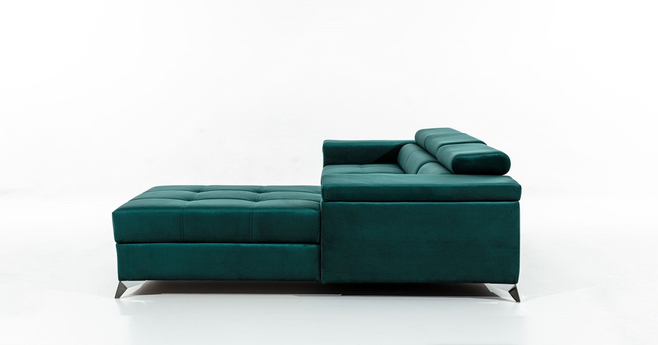 Coltar Extensibil Ricky cu Lada de Depozitare, Sezlong pe Dreapta, Tetiere Reglabile, Perna Inclusa, l280xA205xH70-90 cm (10)