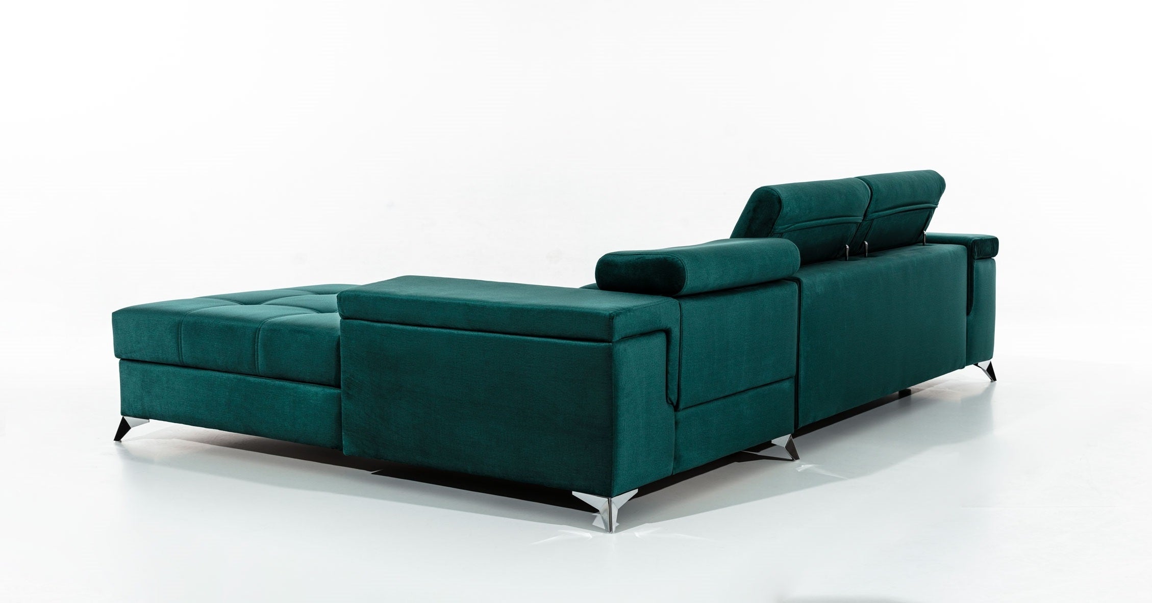 Coltar Extensibil Ricky cu Lada de Depozitare, Sezlong pe Dreapta, Tetiere Reglabile, Perna Inclusa, l280xA205xH70-90 cm (11)