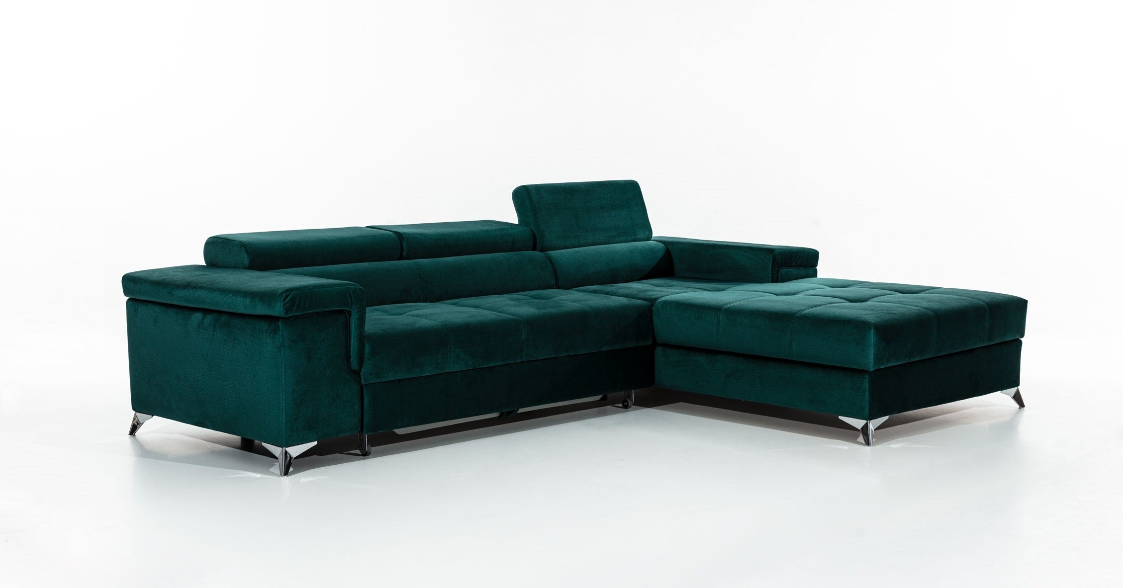 Coltar Extensibil Ricky cu Lada de Depozitare, Sezlong pe Dreapta, Tetiere Reglabile, Perna Inclusa, l280xA205xH70-90 cm (13)