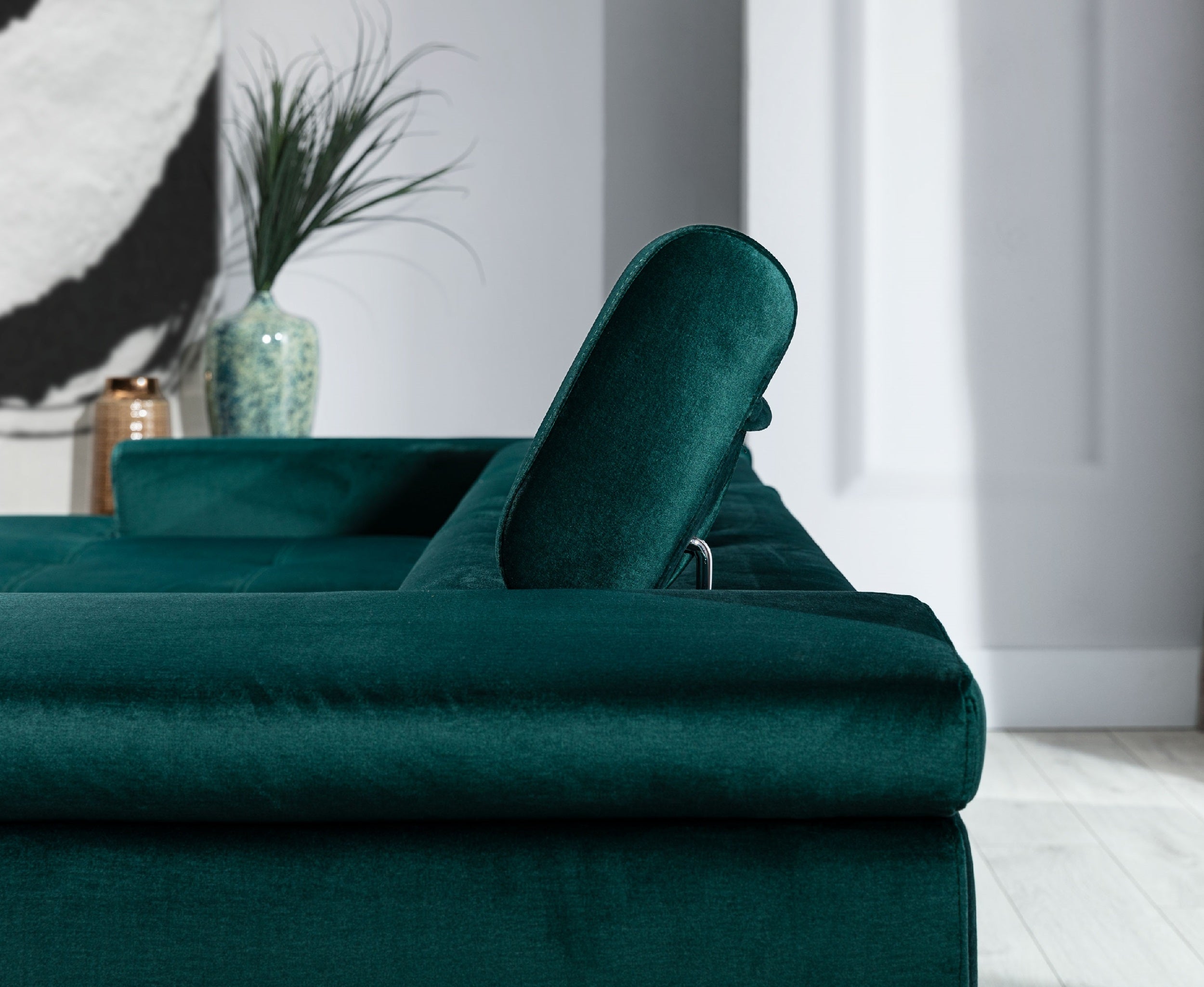 Coltar Extensibil Ricky cu Lada de Depozitare, Sezlong pe Stanga, Tetiere Reglabile, Perna Inclusa, l280xA205xH70-90 cm (7)