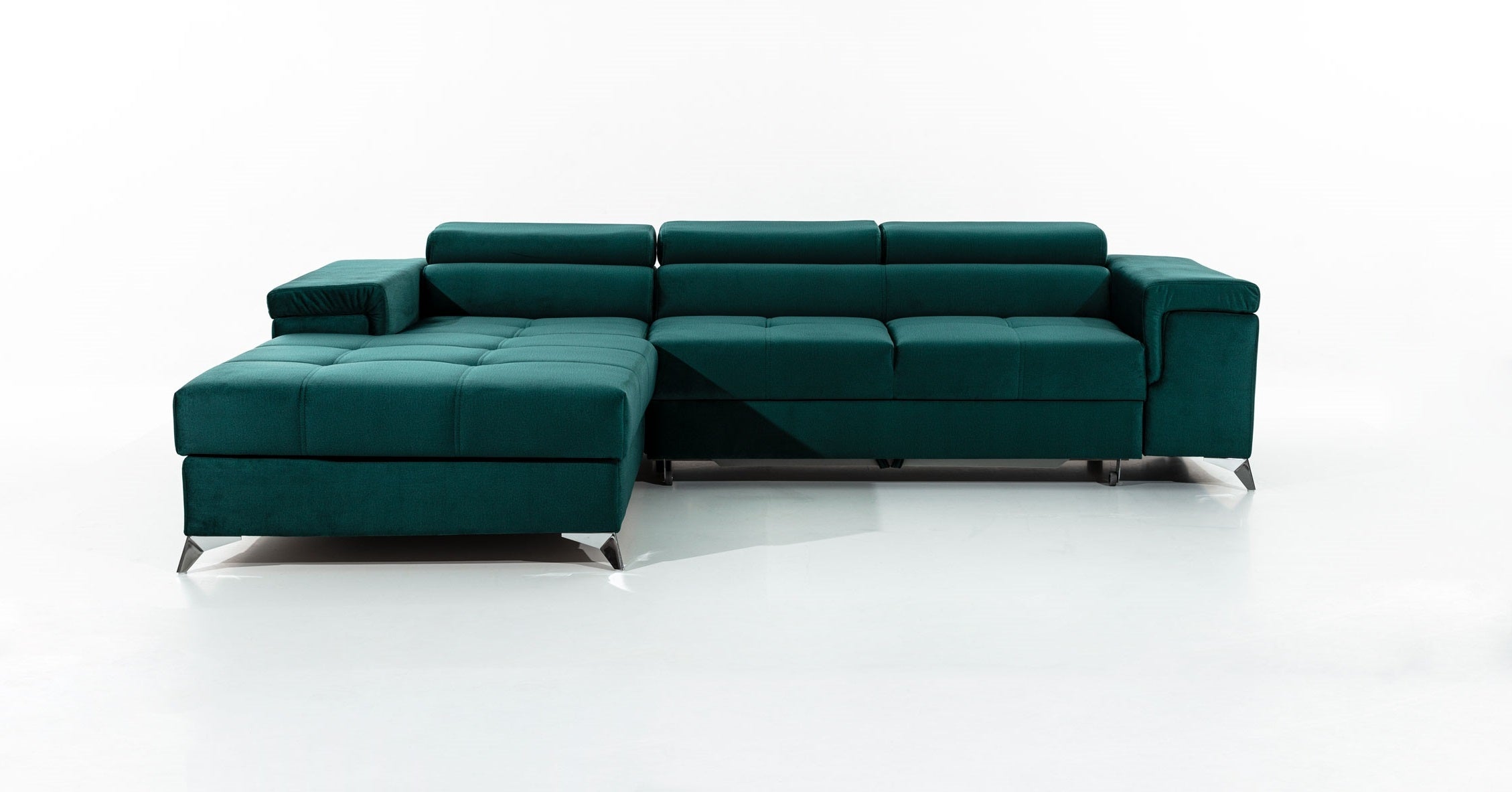 Coltar Extensibil Ricky cu Lada de Depozitare, Sezlong pe Stanga, Tetiere Reglabile, Perna Inclusa, l280xA205xH70-90 cm (8)