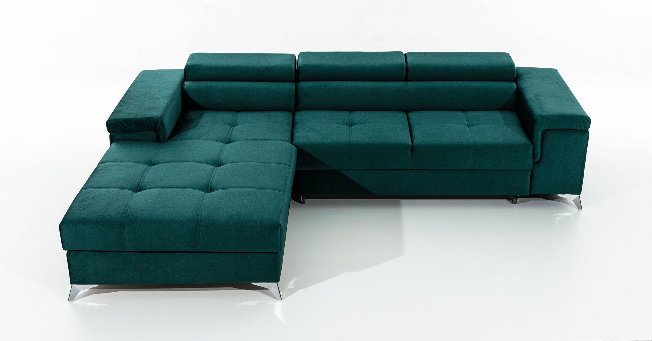 Coltar Extensibil Ricky cu Lada de Depozitare, Sezlong pe Stanga, Tetiere Reglabile, Perna Inclusa, l280xA205xH70-90 cm (9)