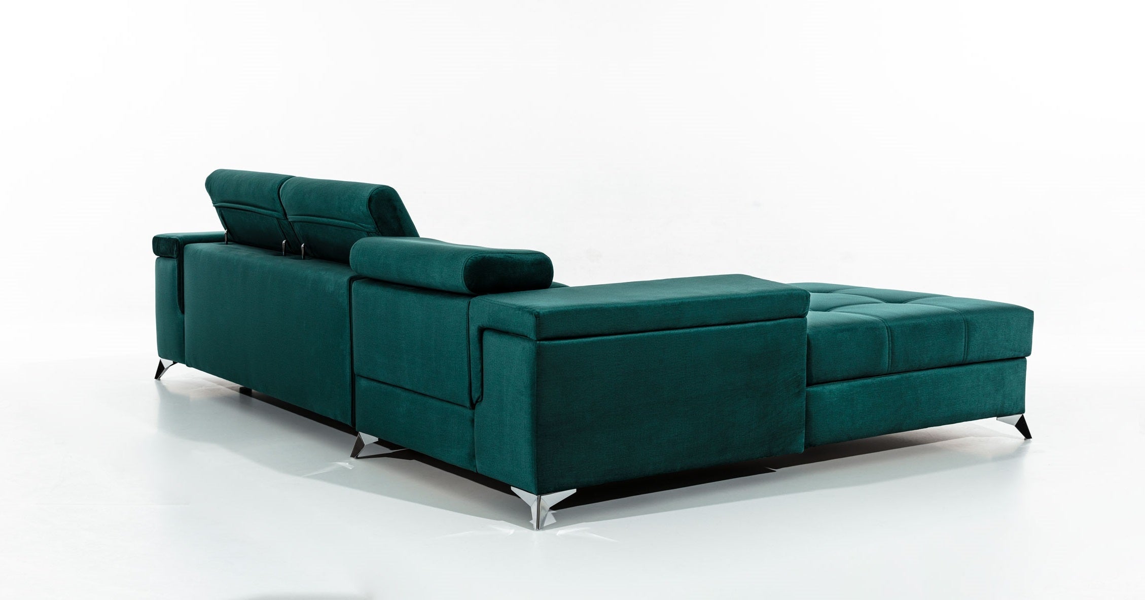 Coltar Extensibil Ricky cu Lada de Depozitare, Sezlong pe Stanga, Tetiere Reglabile, Perna Inclusa, l280xA205xH70-90 cm (10)