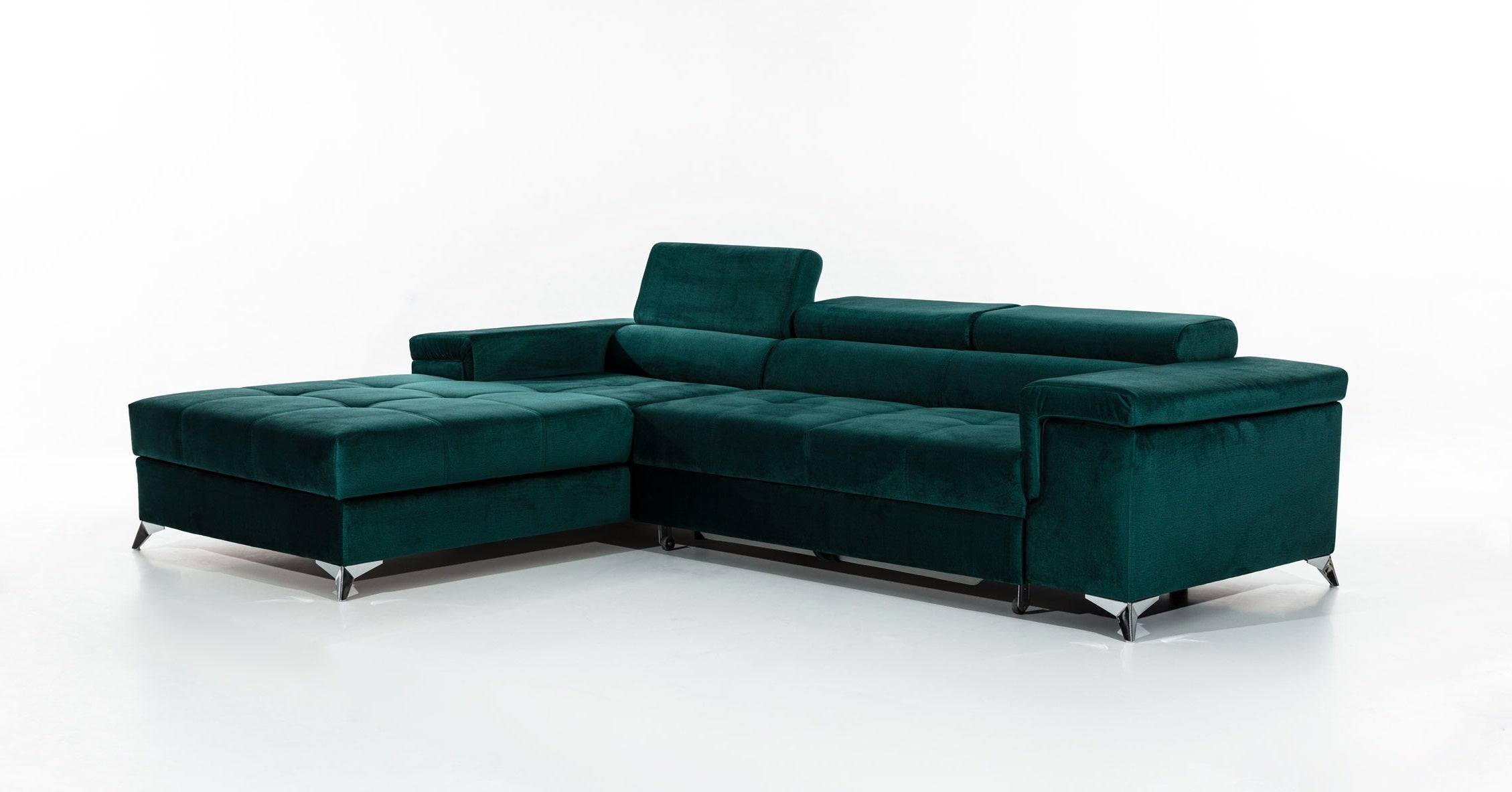 Coltar Extensibil Ricky cu Lada de Depozitare, Sezlong pe Stanga, Tetiere Reglabile, Perna Inclusa, l280xA205xH70-90 cm (13)