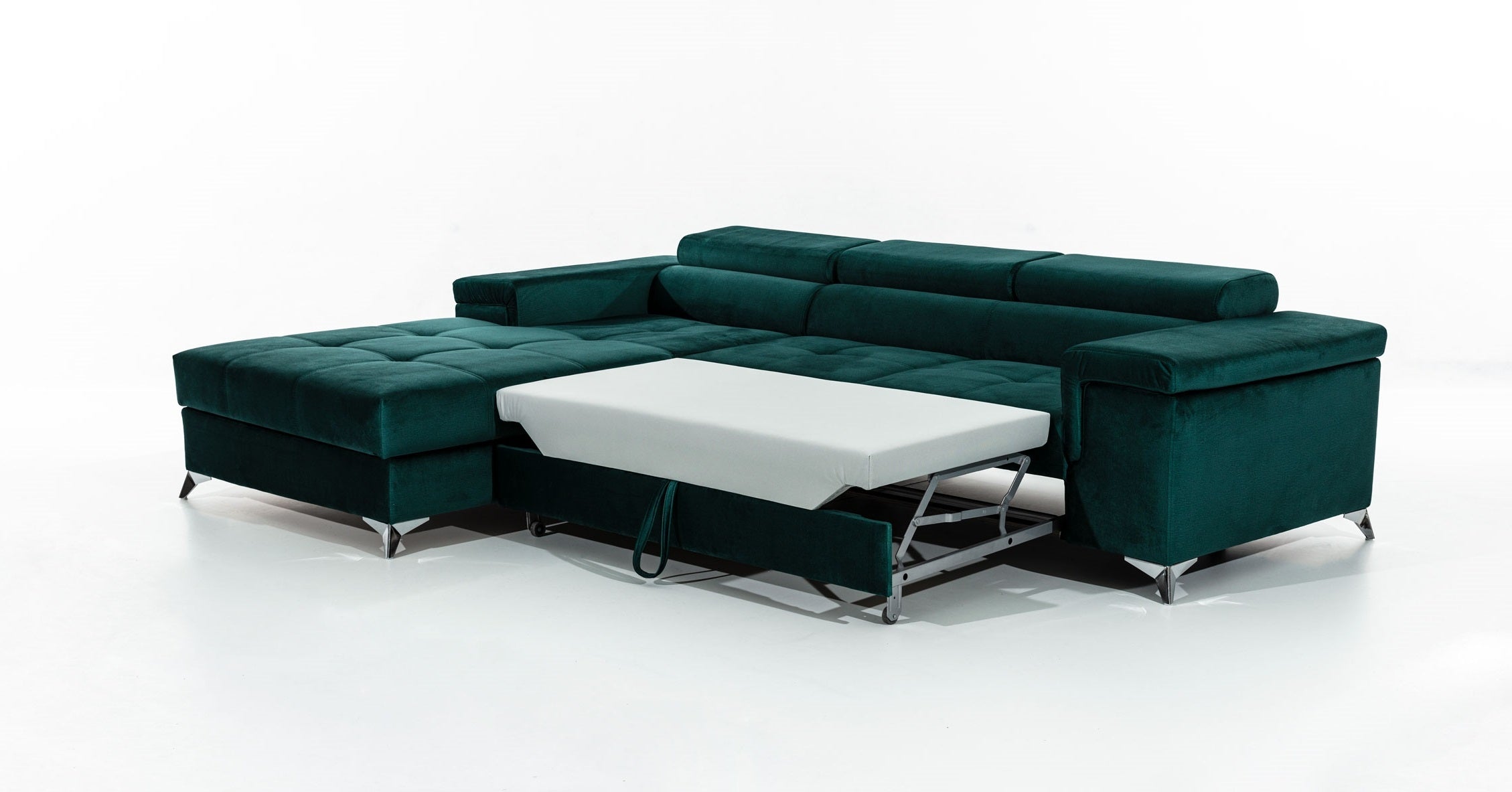 Coltar Extensibil Ricky cu Lada de Depozitare, Sezlong pe Stanga, Tetiere Reglabile, Perna Inclusa, l280xA205xH70-90 cm (15)