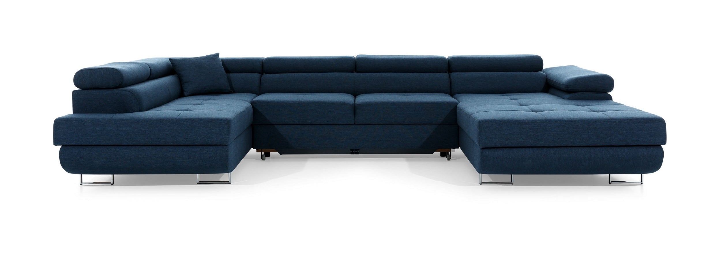 Coltar Extensibil Rodriguez cu Lada de Depozitare, Sezlong pe Stanga, Tetiere Reglabile, Perna Inclusa, l345xA202xH70-90 cm (3)