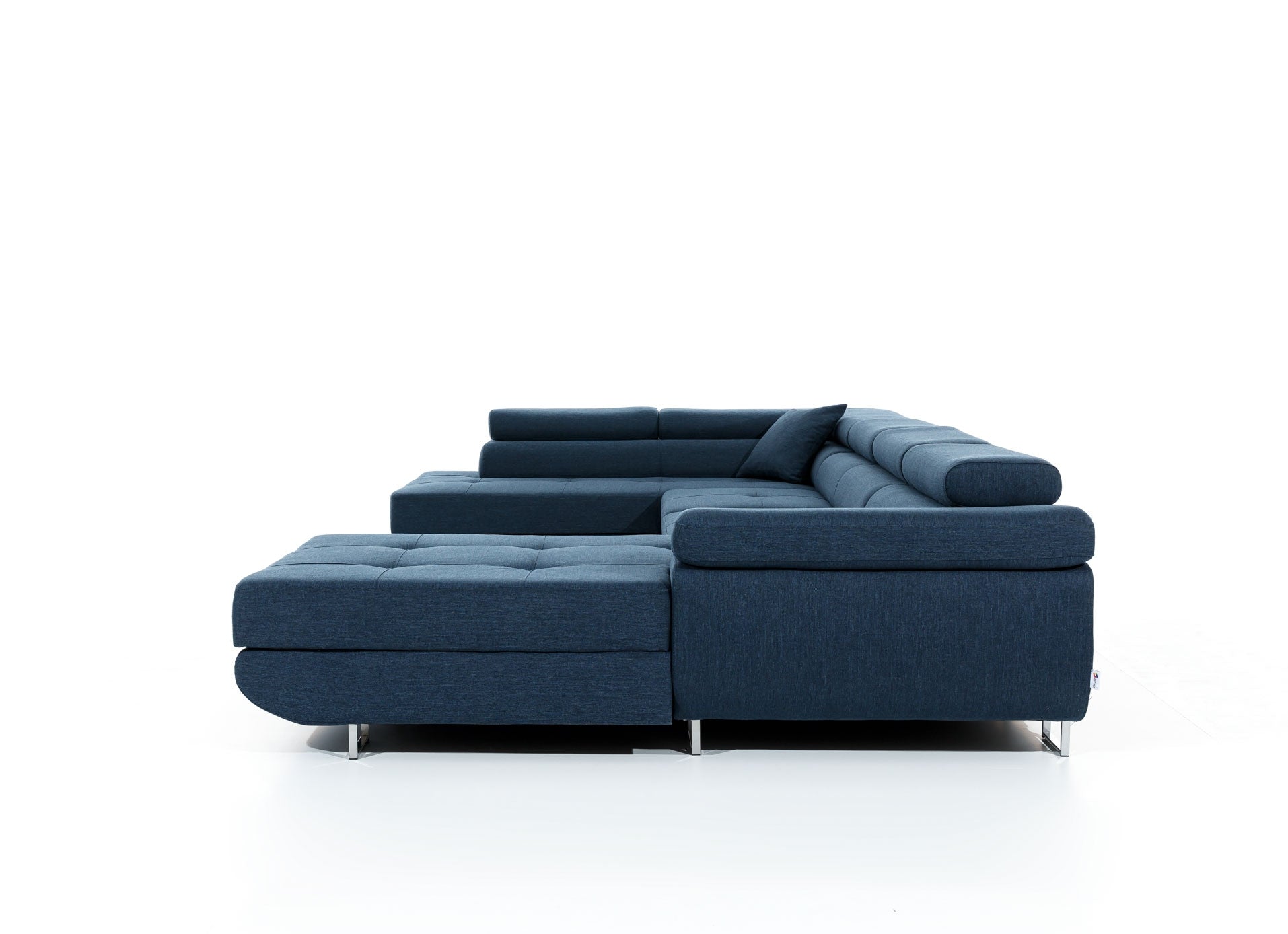 Coltar Extensibil Rodriguez cu Lada de Depozitare, Sezlong pe Stanga, Tetiere Reglabile, Perna Inclusa, l345xA202xH70-90 cm (5)