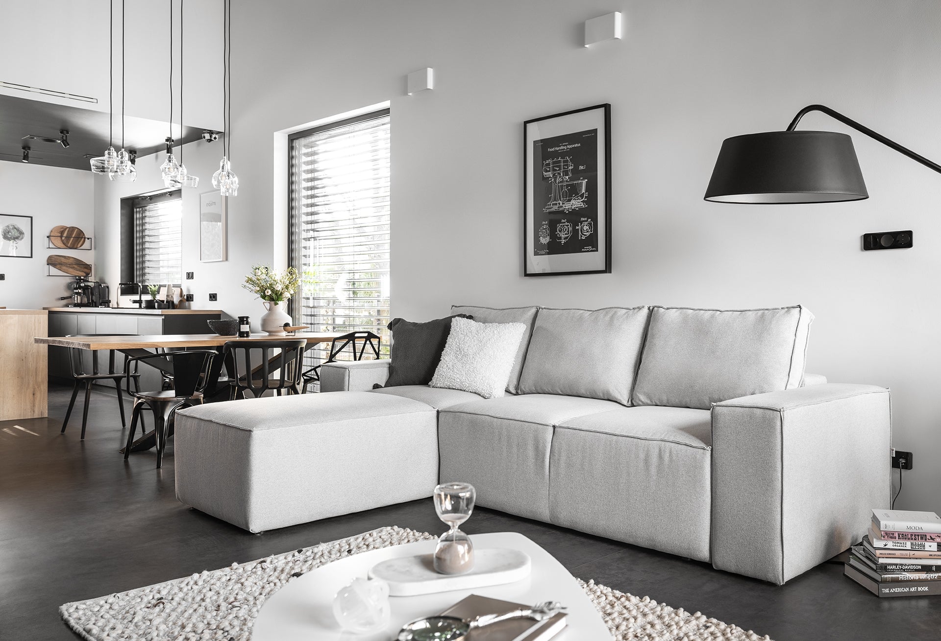 Coltar Extensibil Sillage cu Lada de Depozitare, Sezlong pe Stanga, l302xA204xH95 cm