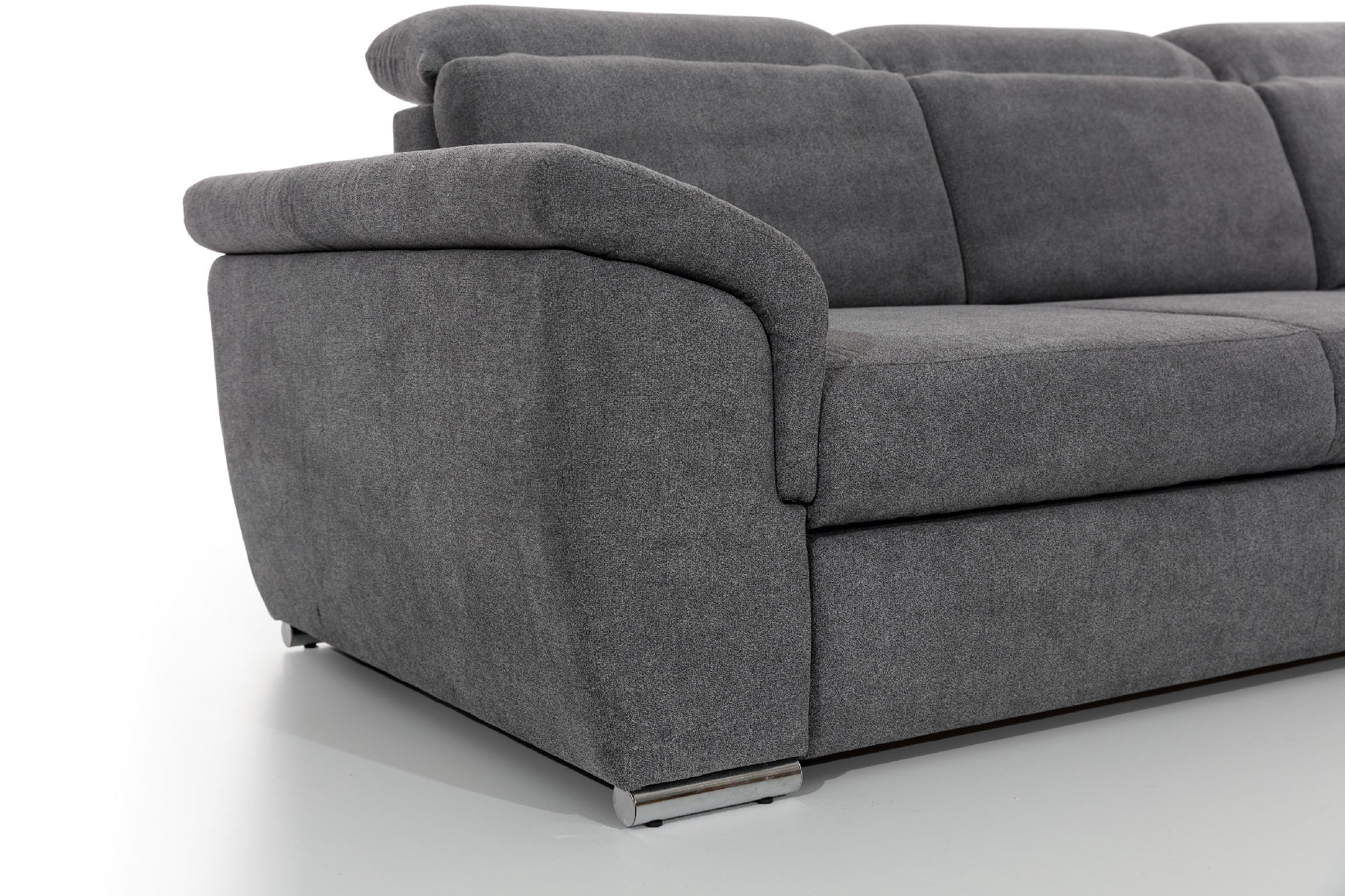 Coltar Extensibil Trevis cu Lada de Depozitare, Sezlong pe Dreapta, Tetiere Reglabile, l272xA216xH86-100 cm (6)