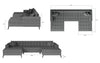 Coltar Extensibil Vertis Plus Roz Inchis cu Sezlong Universal (pe Stanga sau pe Dreapta), Perne Incluse, l350xA170xH93 cm (2)