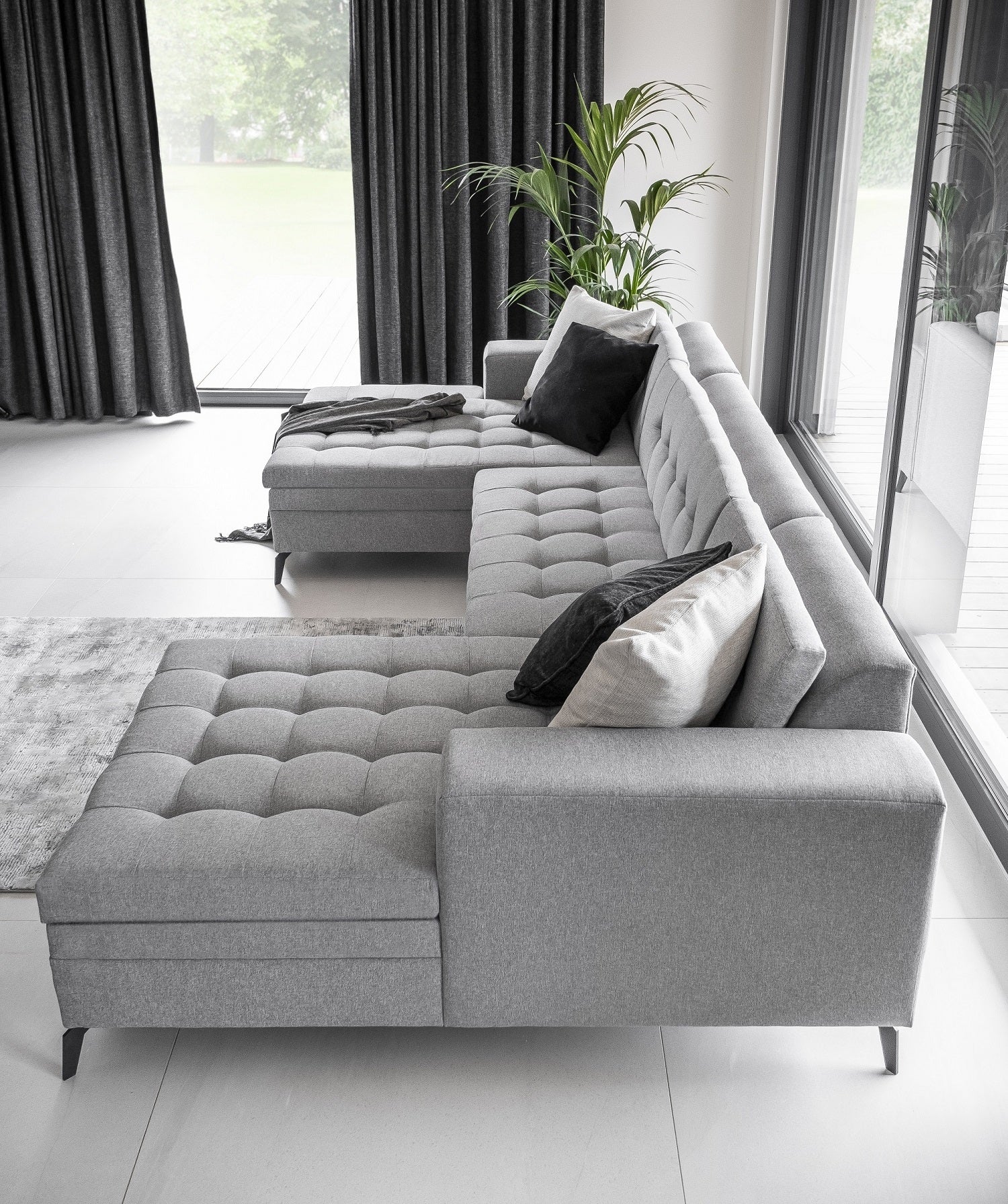 Coltar Extensibil Vertis cu Sezlong Universal, Perne Incluse, l350xA170xH93 cm (1)