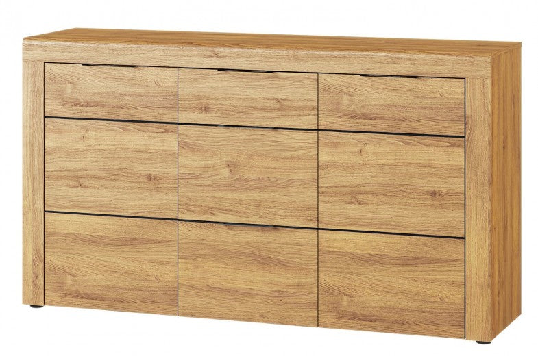 Ensemble de meubles de salon en bois, 5 pièces Kama Oak / Noir