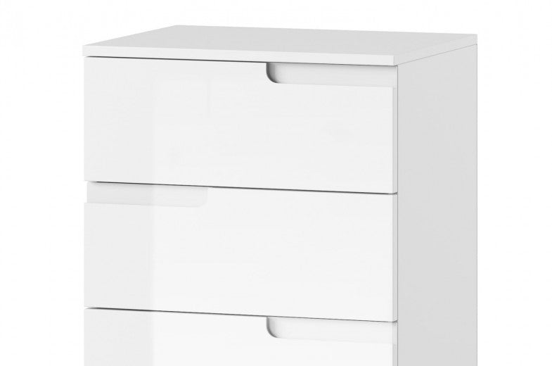 Meuble bois et MDF 4 tiroirs Small Gabrielle 2 Blanc, l50xA40xH80 cm