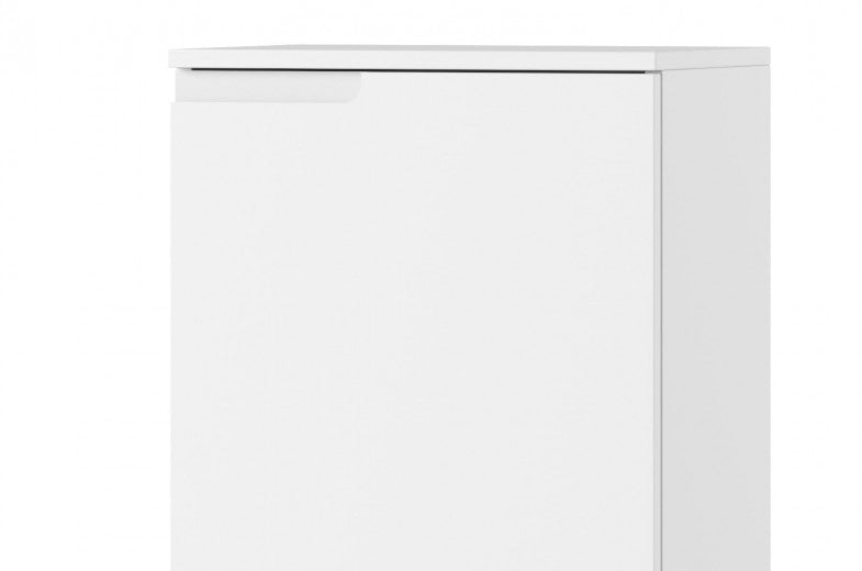 Meuble en bois et MDF, avec 1 porte et 3 tiroirs Small Gabrielle 11 Blanc, l50xA35xH145 cm