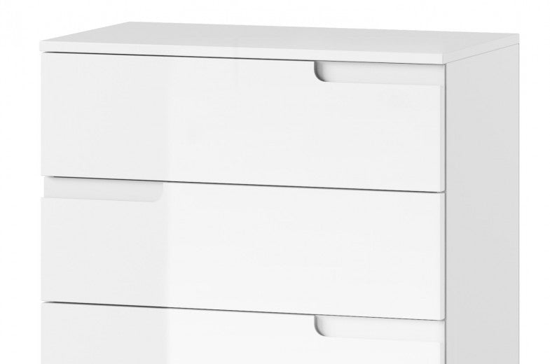 Meuble bois et MDF 4 tiroirs Large Gabrielle 4 Blanc, l65xA40xH80 cm